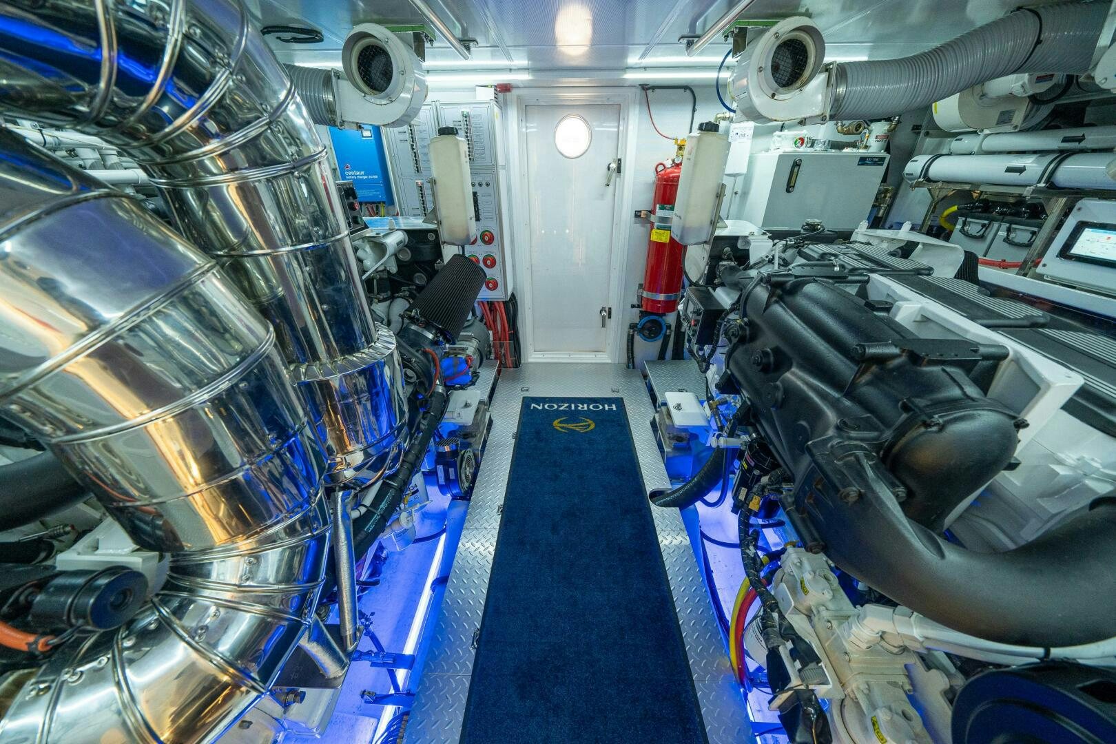 a room with machinery aboard AFTER MIDNIGHT Yacht for Sale