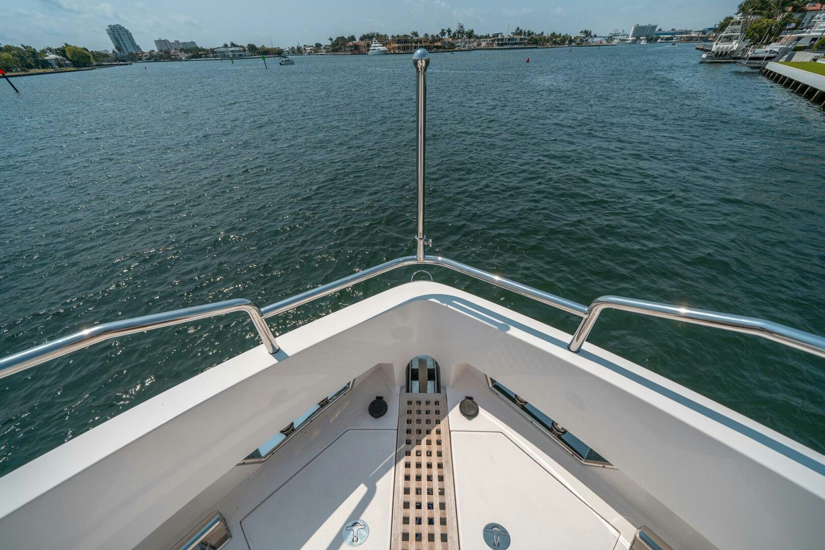 a boat on the water aboard AFTER MIDNIGHT Yacht for Sale