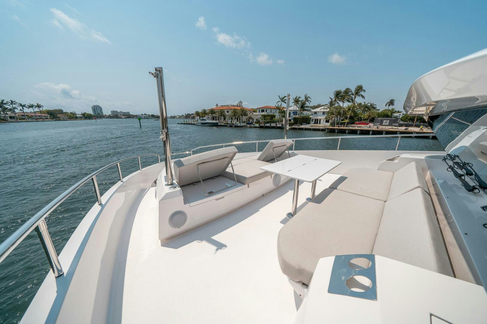 a boat on the water aboard AFTER MIDNIGHT Yacht for Sale