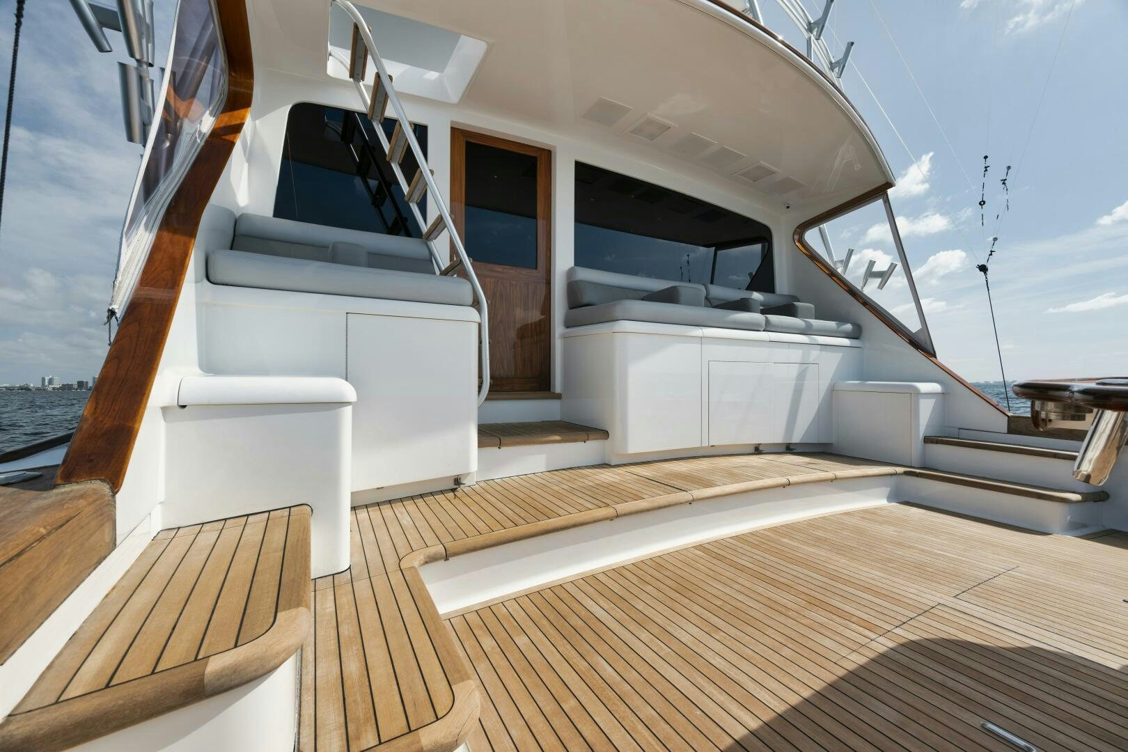 a boat on a deck aboard BOXER Yacht for Sale