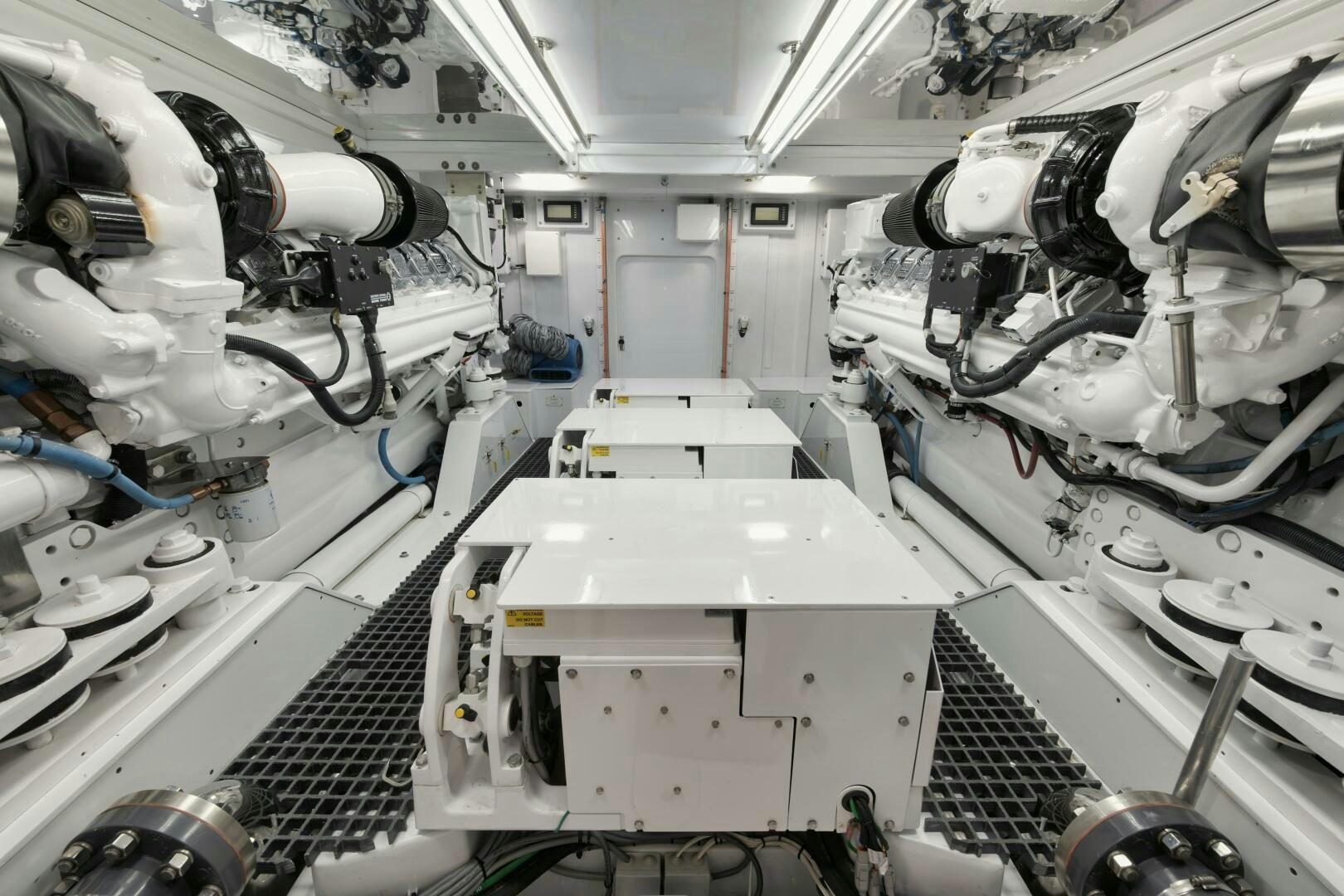 a large white machine aboard BOXER Yacht for Sale