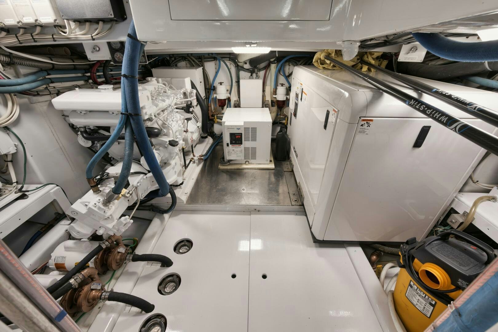 a machine with a blue handle aboard BOXER Yacht for Sale