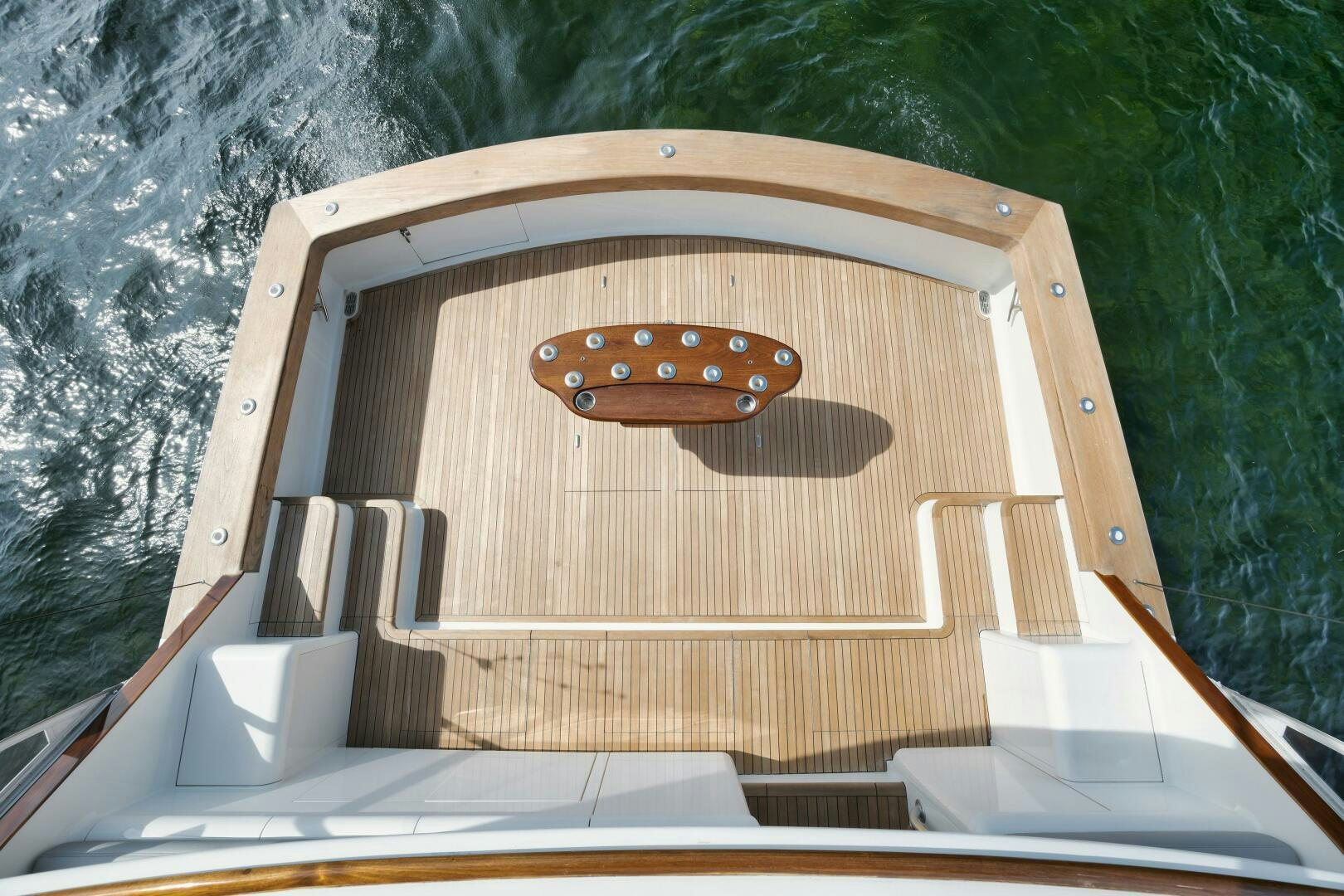 a wooden structure with a round object on top of it aboard BOXER Yacht for Sale
