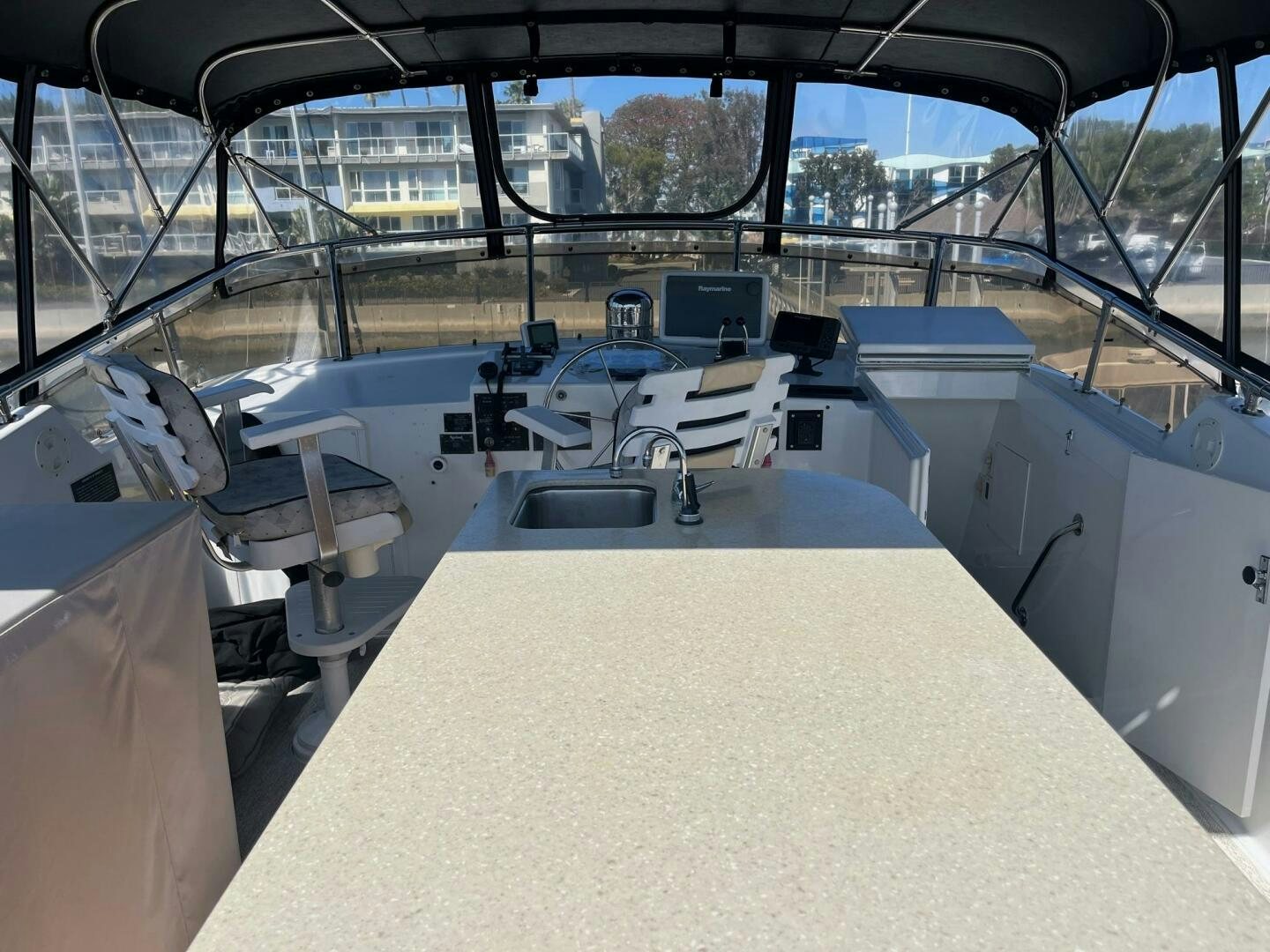 inside of a vehicle aboard LADY T Yacht for Sale