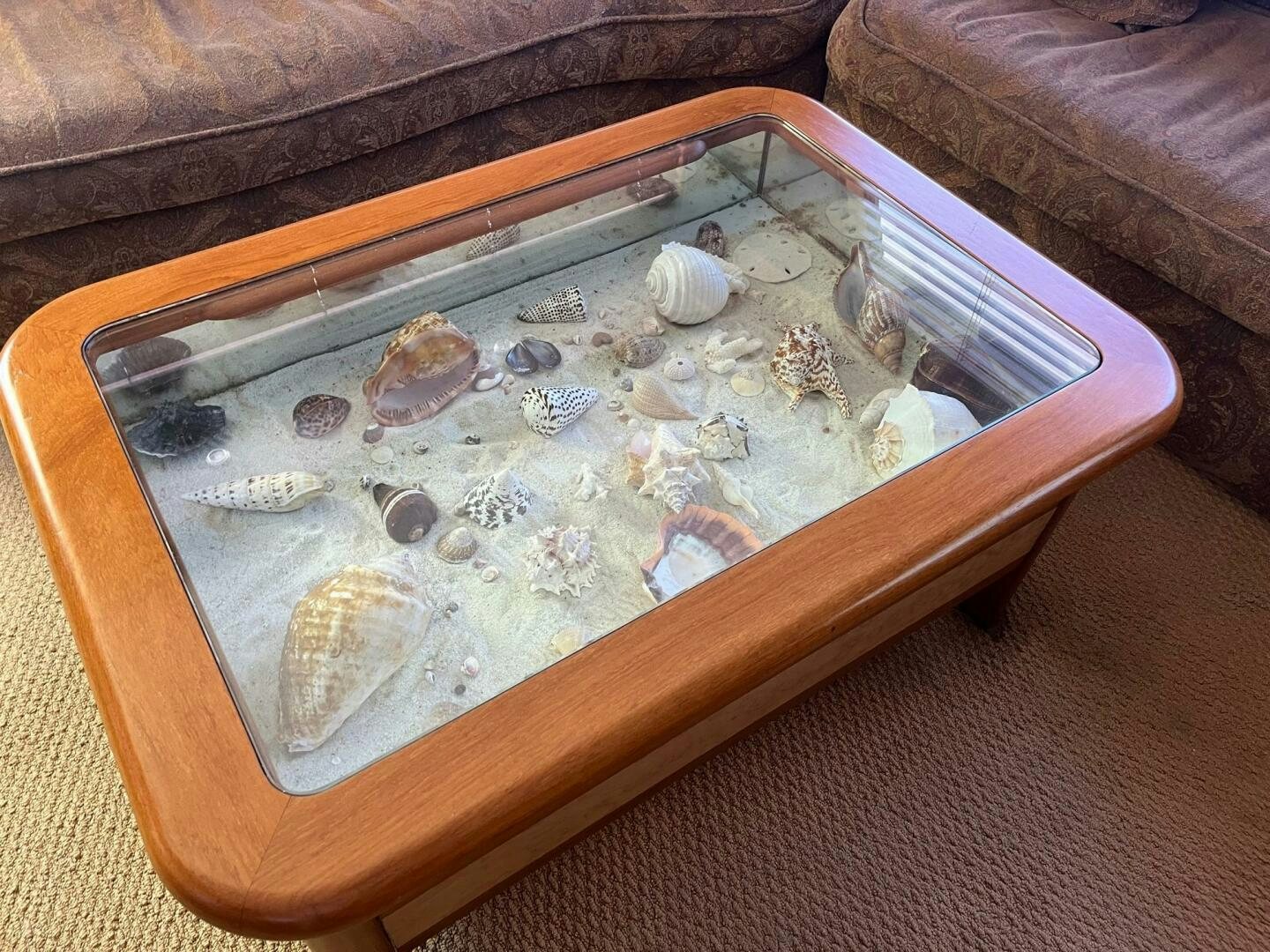a clear container with rocks in it aboard LADY T Yacht for Sale