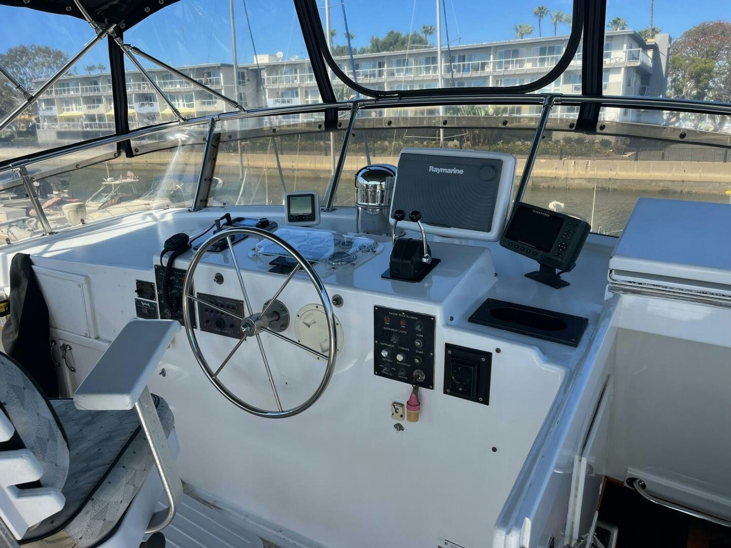 a cockpit of a plane aboard LADY T Yacht for Sale