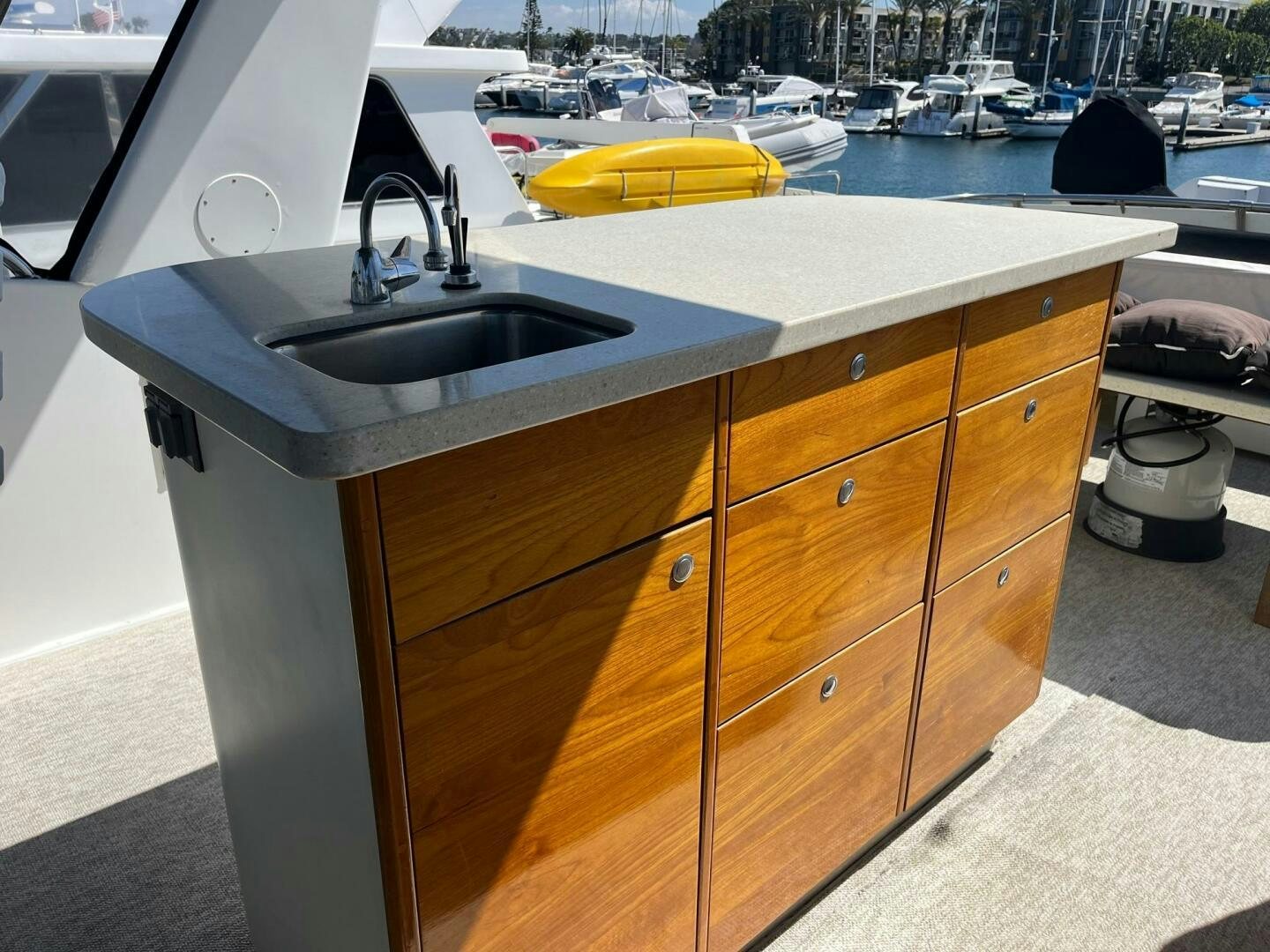 a sink in a room aboard LADY T Yacht for Sale