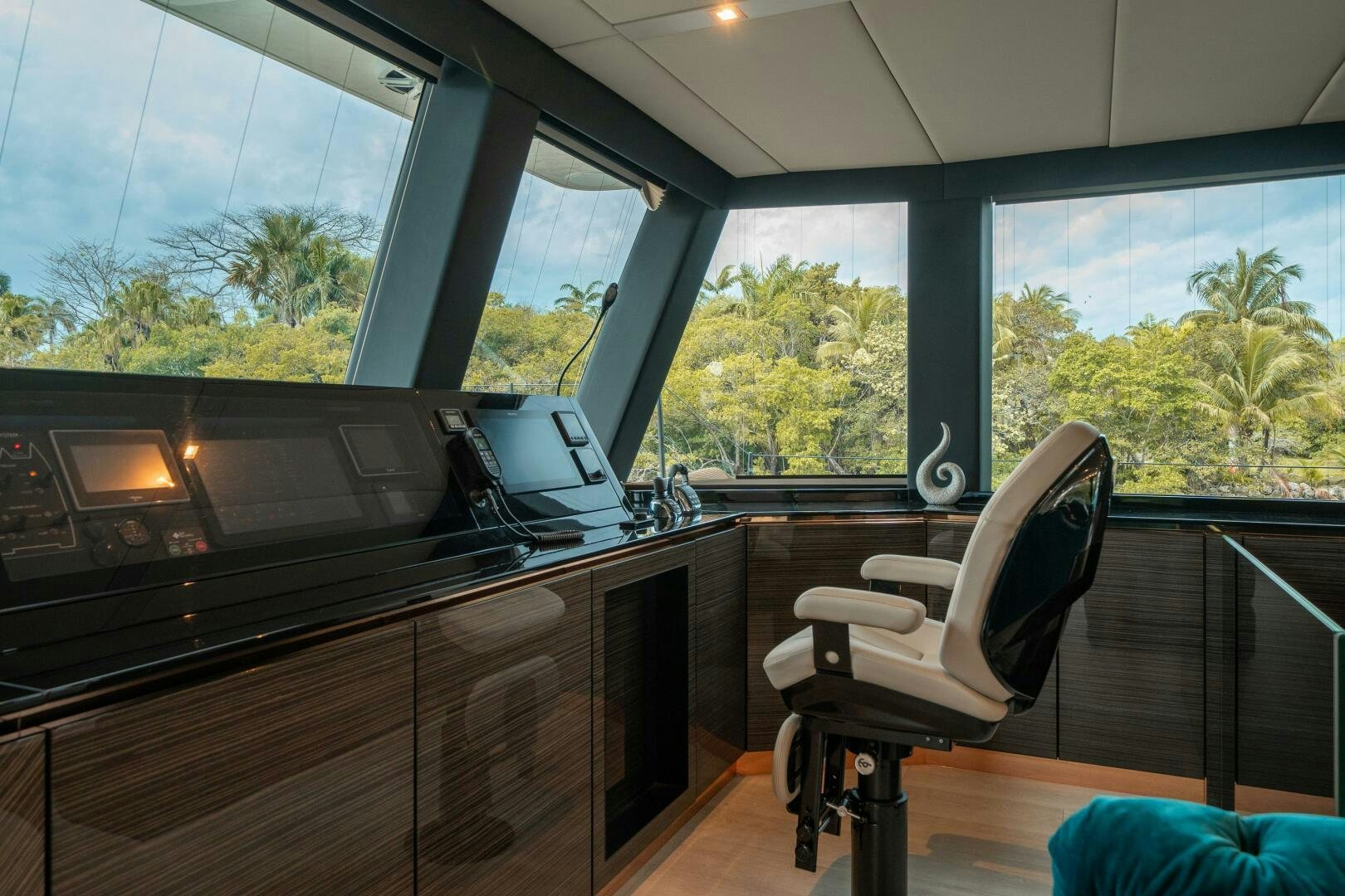 a chair in a room aboard SECOND CHANCE Yacht for Sale