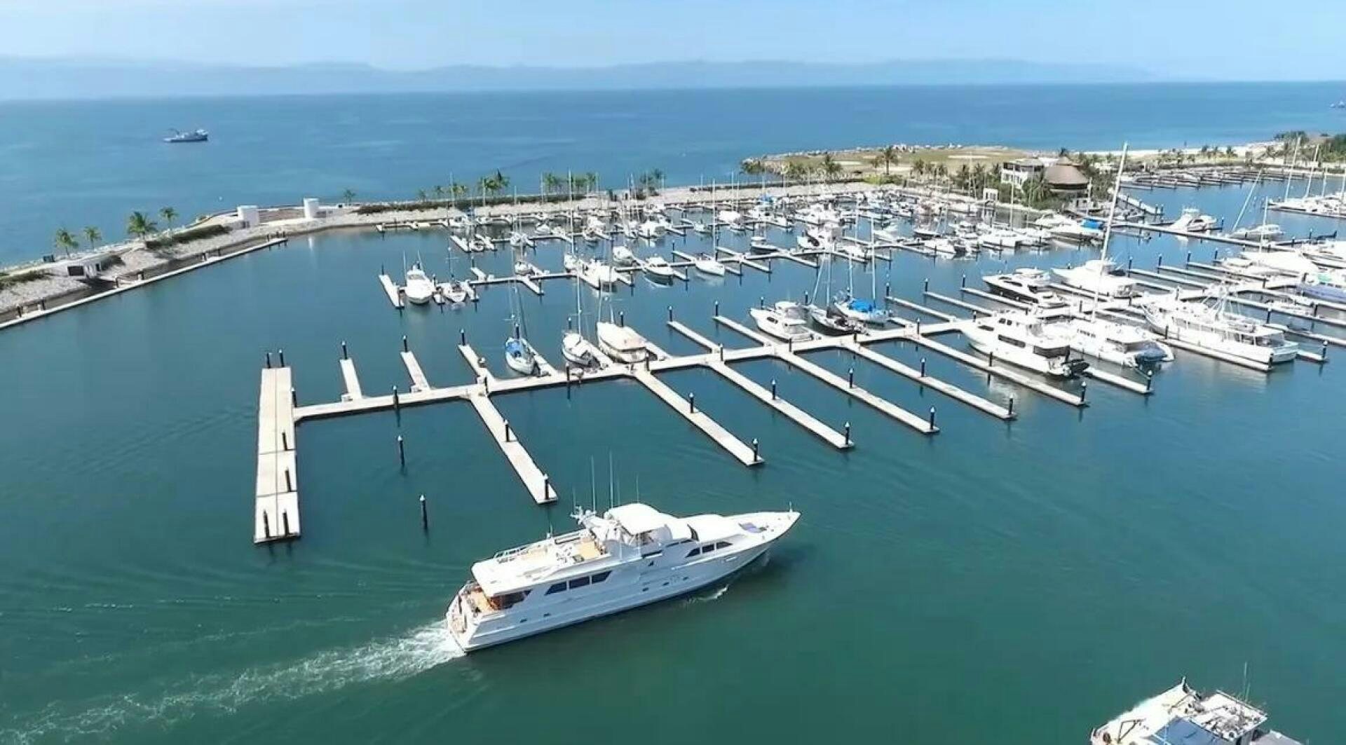 a group of boats in a harbor aboard THE BEST DAY Yacht for Sale