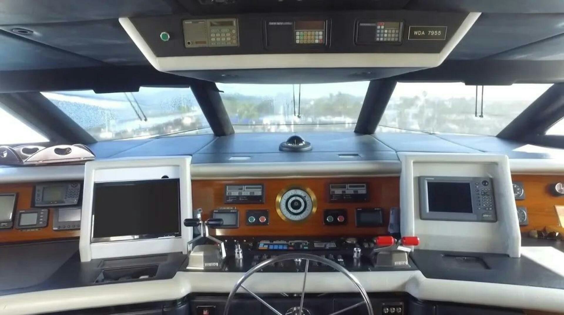 a vehicle with a screen and a monitor aboard THE BEST DAY Yacht for Sale