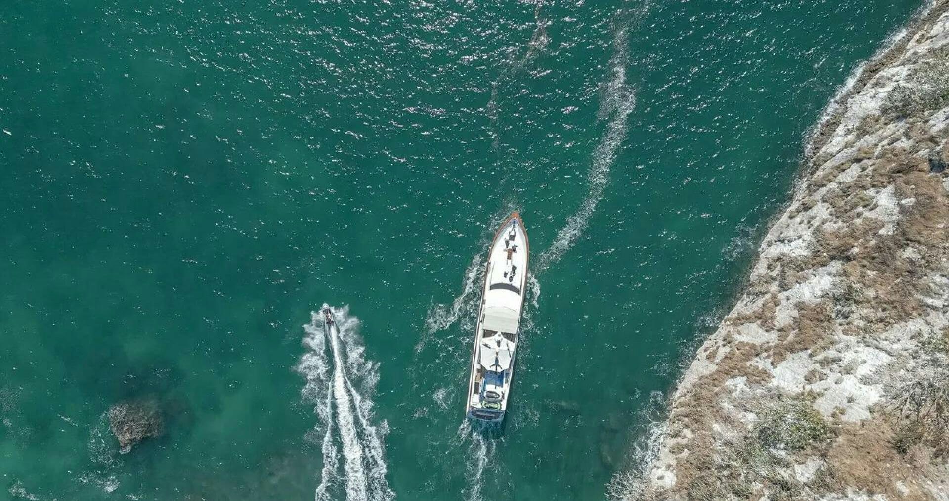 a boat in the water aboard THE BEST DAY Yacht for Sale