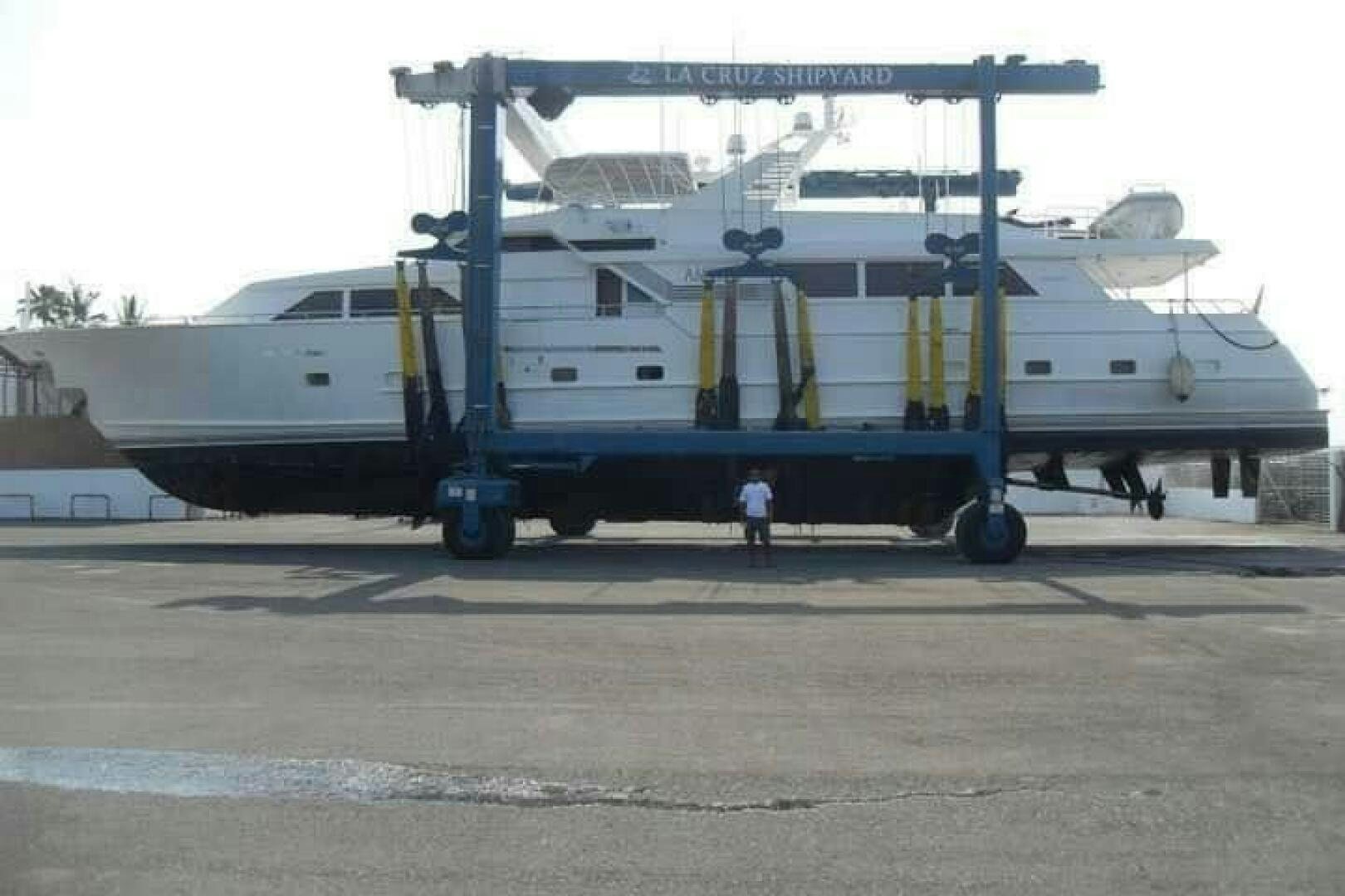 a large white airplane aboard THE BEST DAY Yacht for Sale