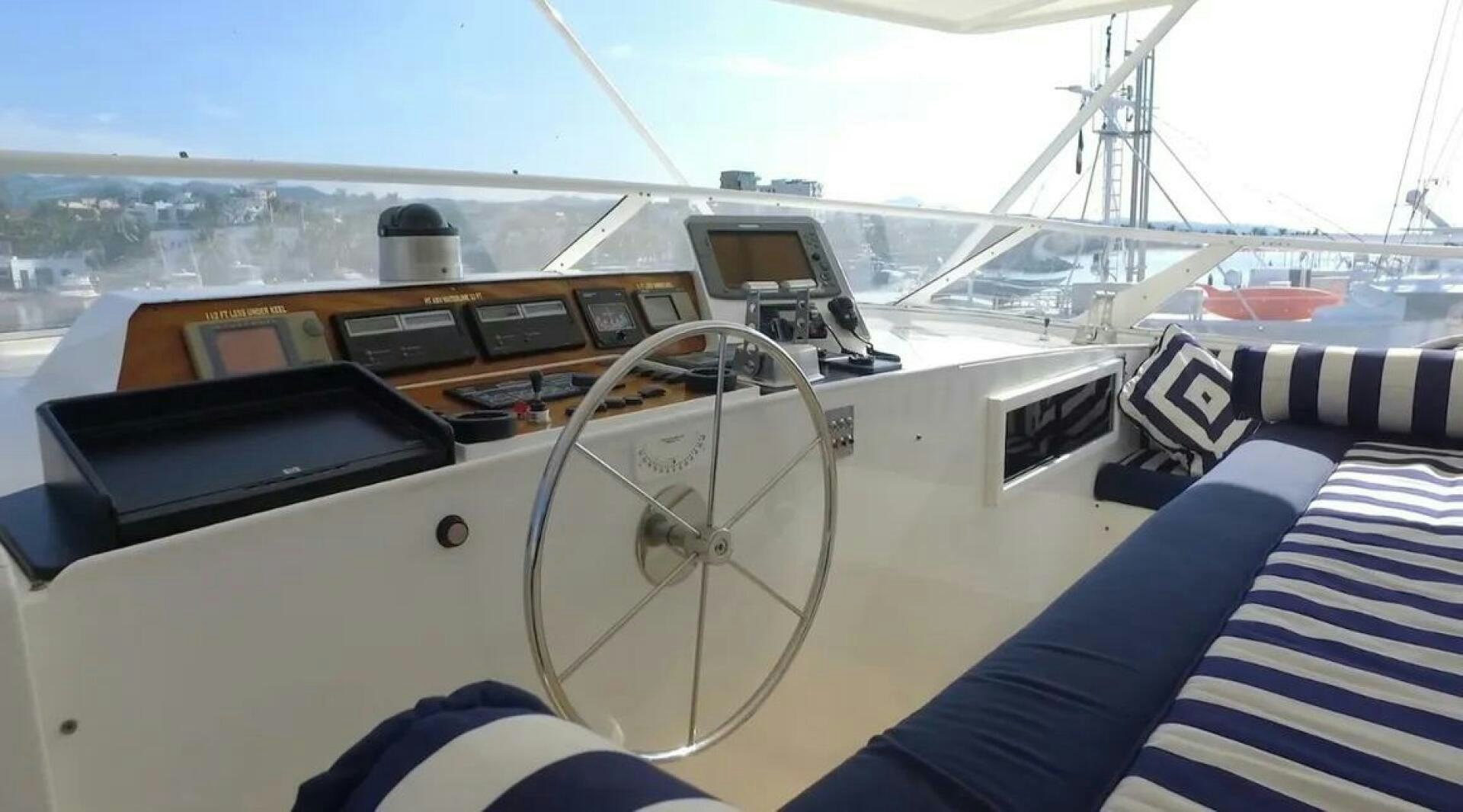 the inside of a boat aboard THE BEST DAY Yacht for Sale