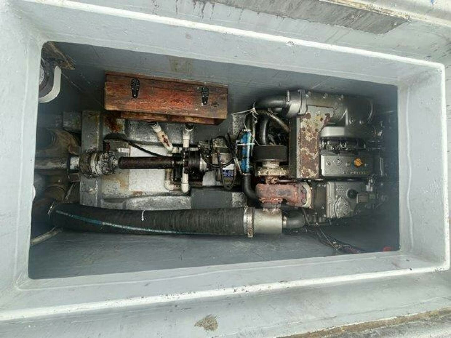 a car with a door open aboard EDGE 2 Yacht for Sale