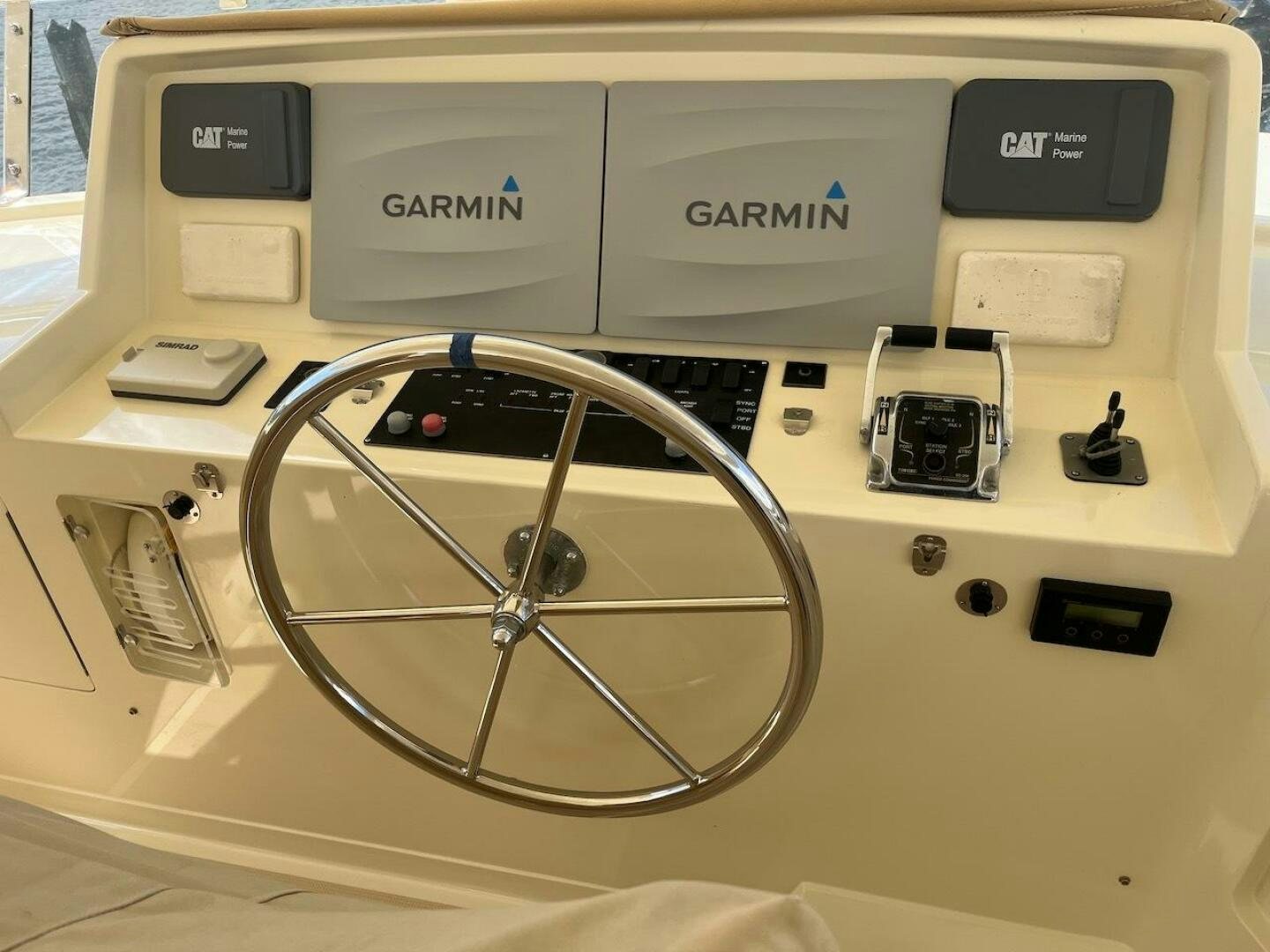 a white box with a fan and buttons aboard MOODY BLUE Yacht for Sale