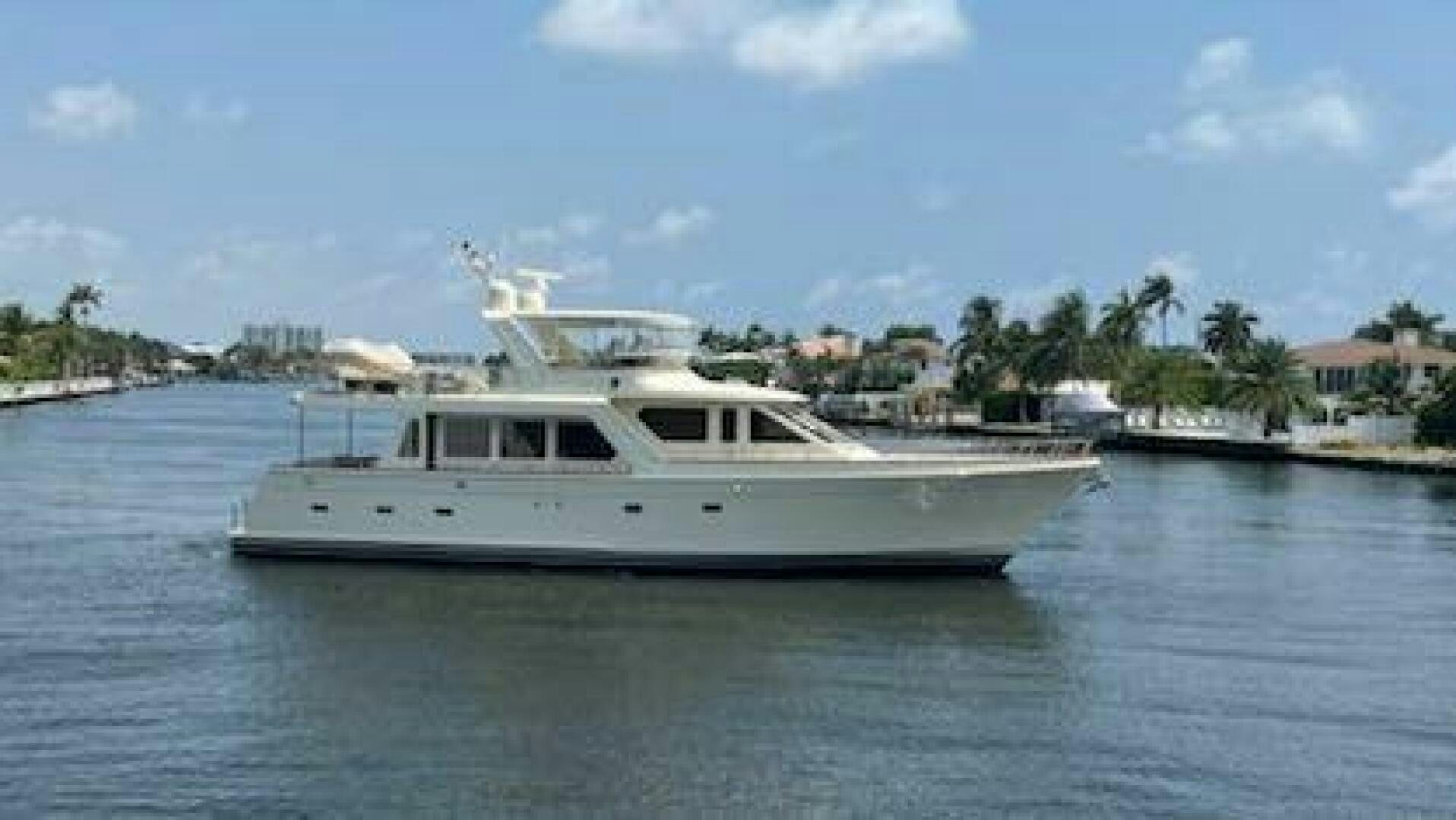 a boat in the water aboard MOODY BLUE Yacht for Sale
