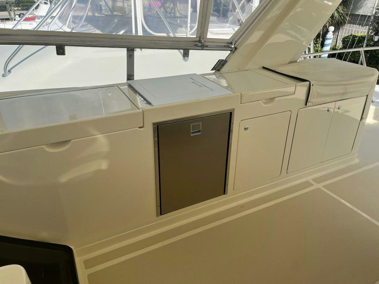 a building with a balcony aboard MOODY BLUE Yacht for Sale