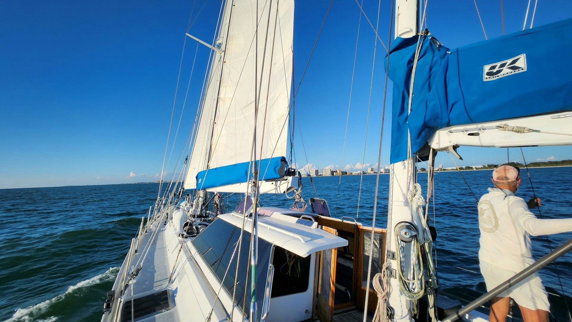 a person standing on a boat aboard MAYA Yacht for Sale