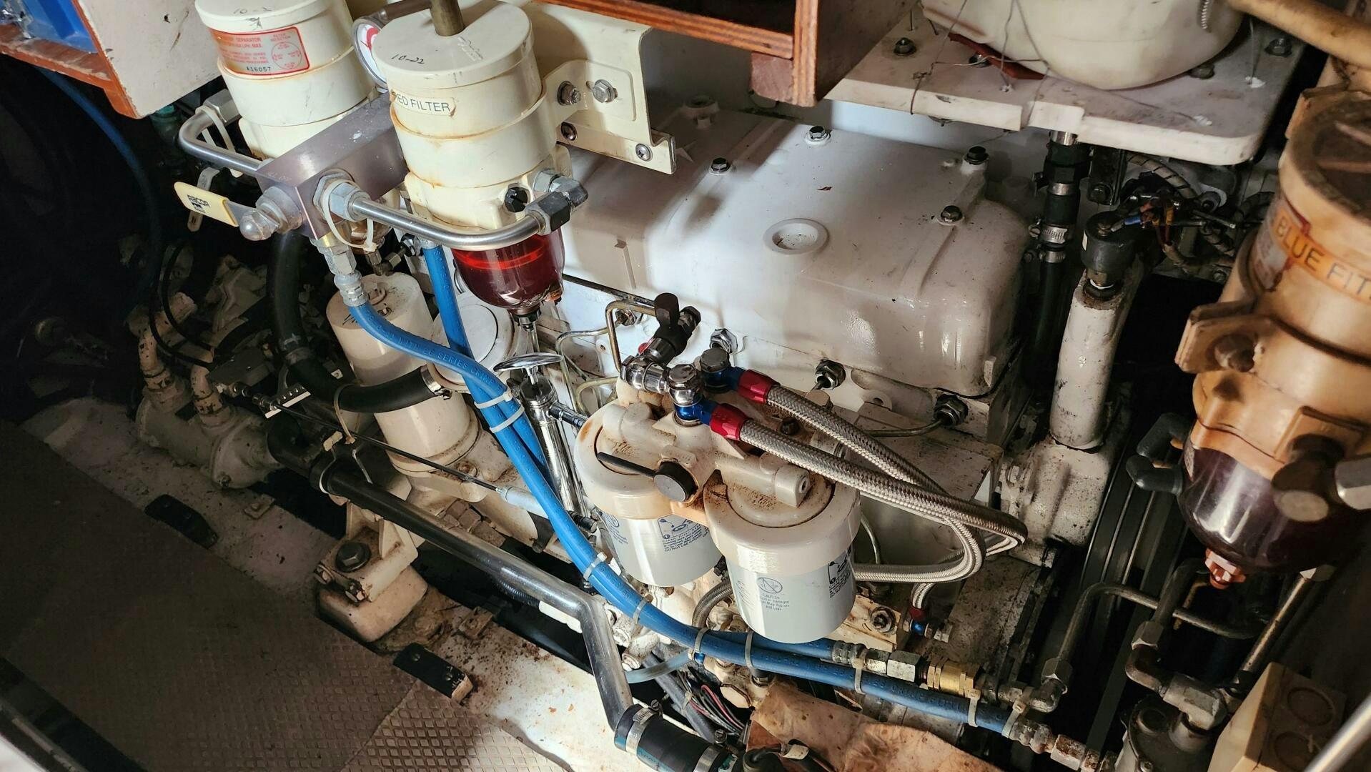 a machine with a lot of pipes aboard MAYA Yacht for Sale