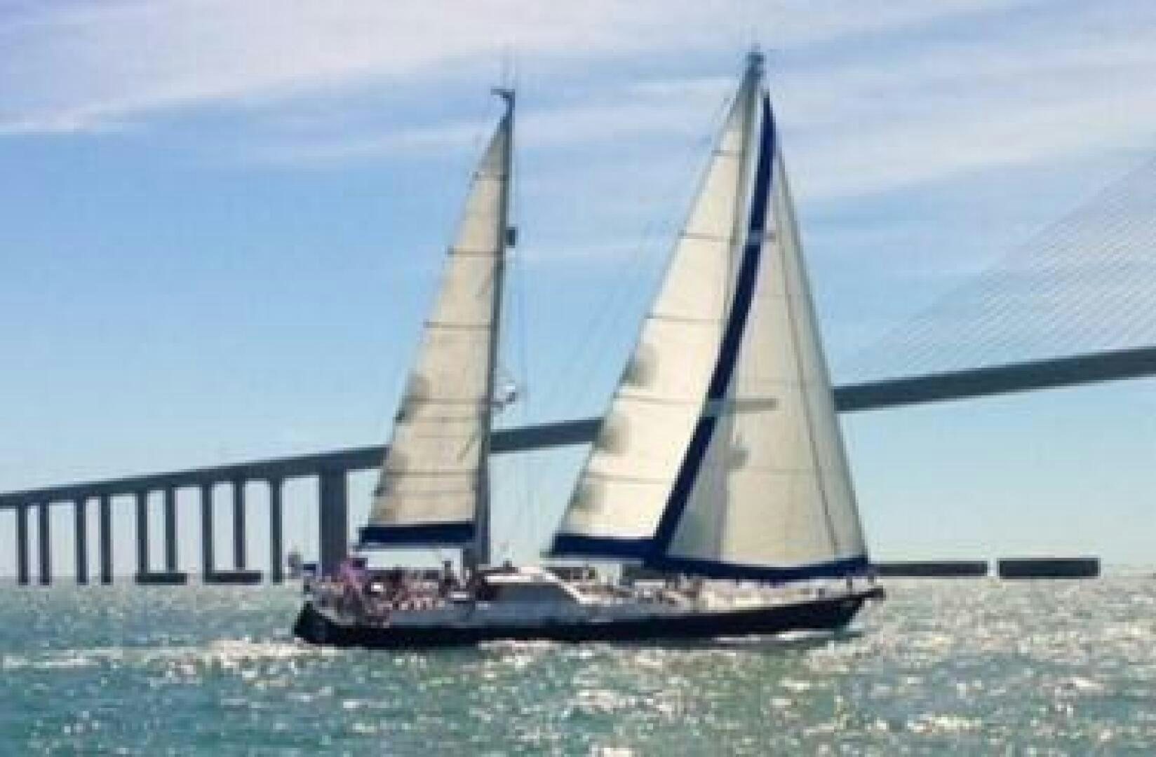 a sailboat on the water aboard MAYA Yacht for Sale