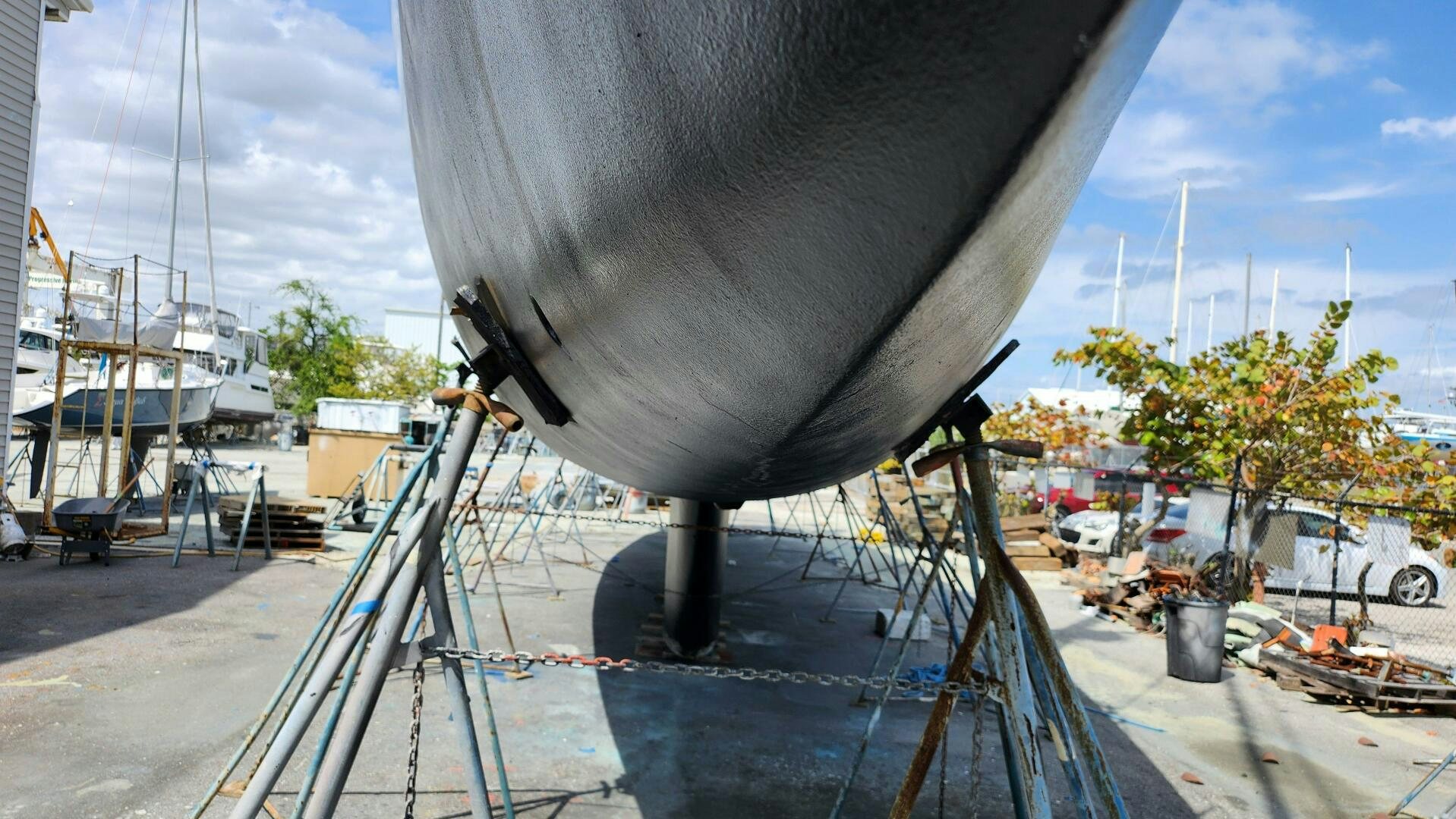 a large metal object with a metal frame aboard MAYA Yacht for Sale