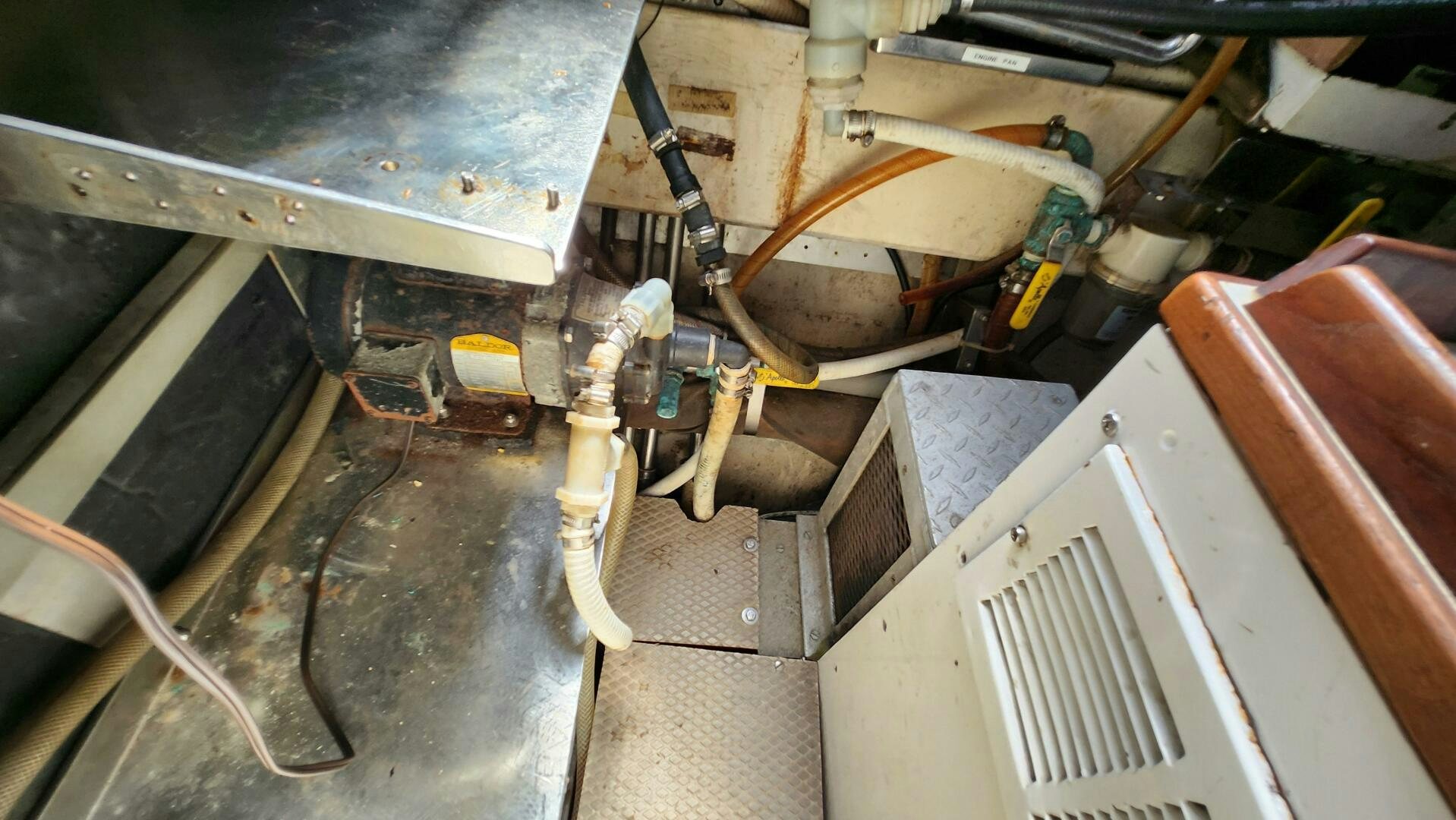 a machine with a large metal pipe aboard MAYA Yacht for Sale