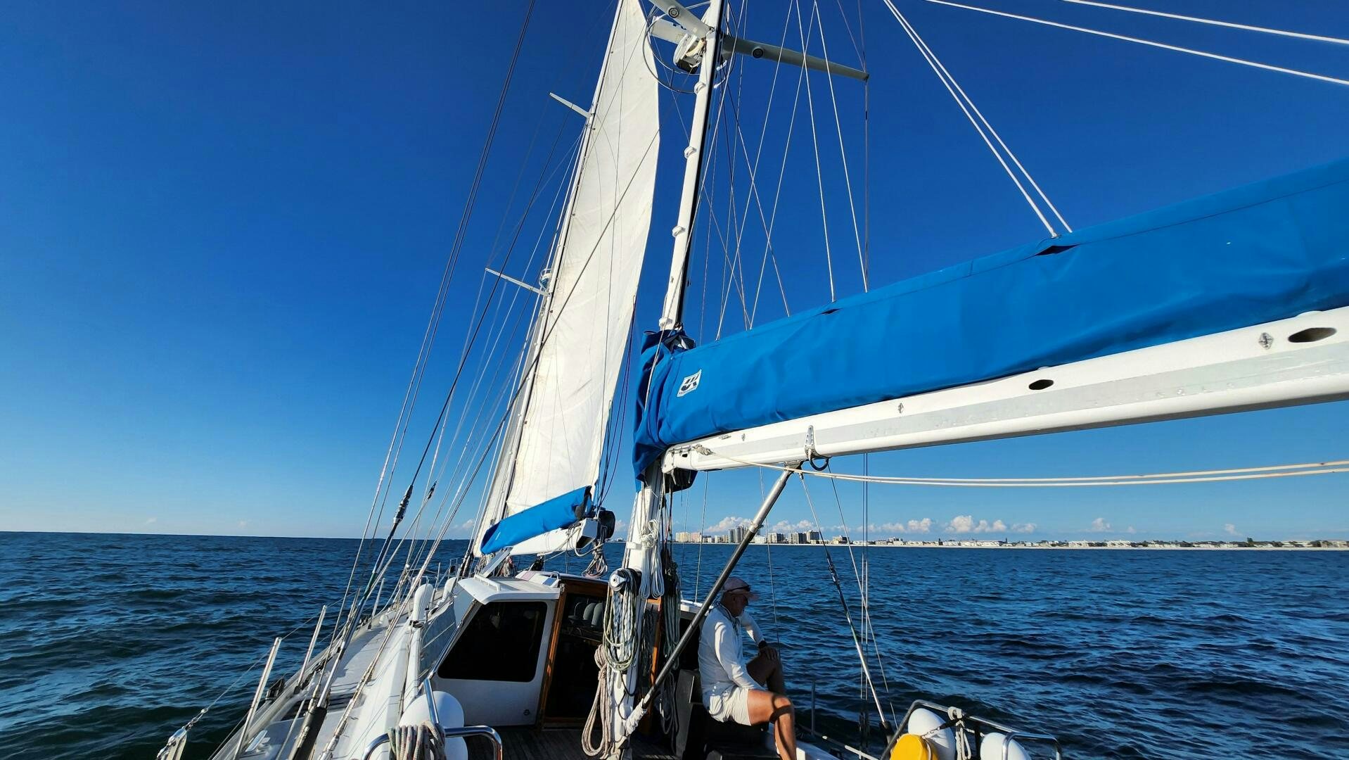 a person standing on a boat aboard MAYA Yacht for Sale