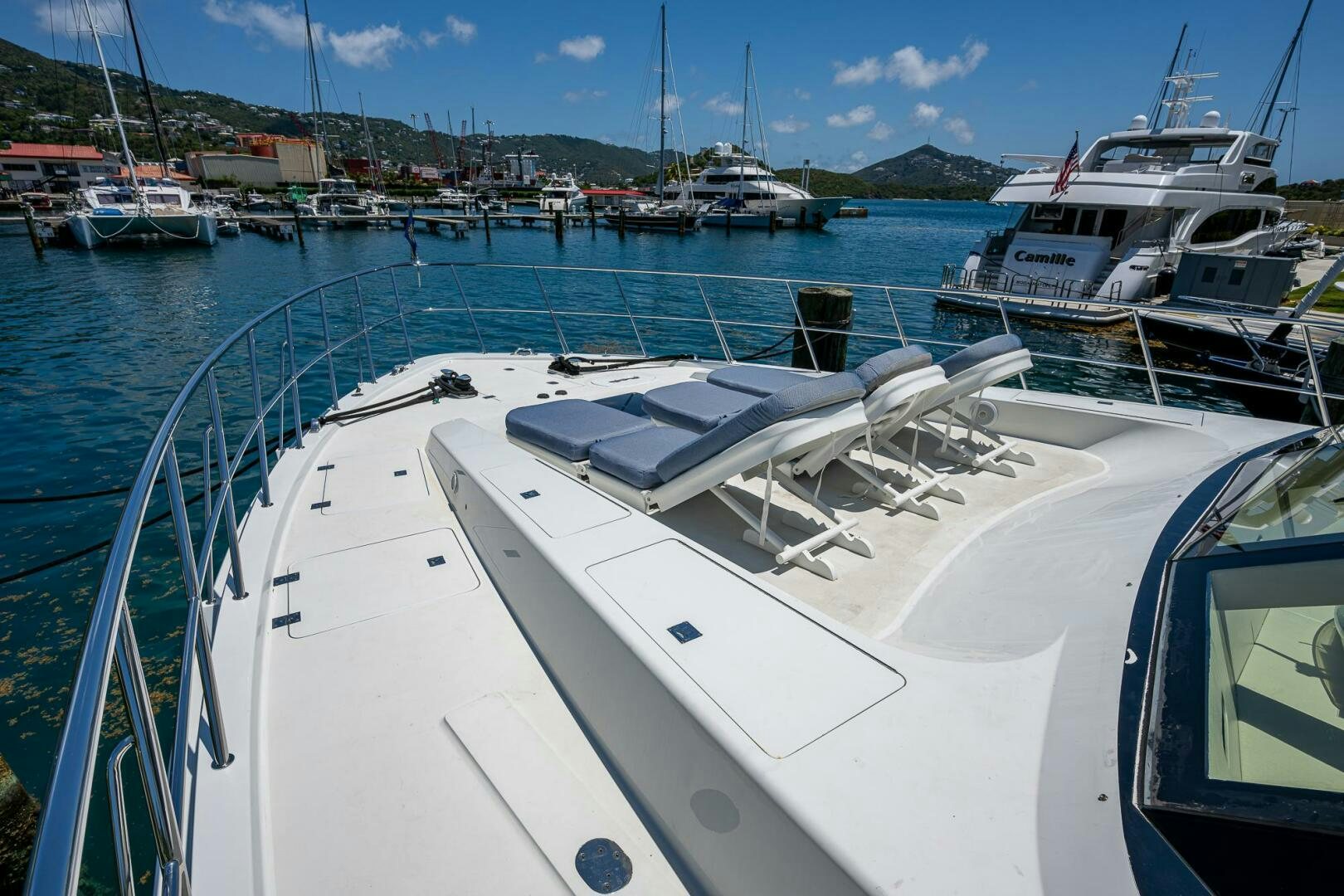 a group of boats are parked in a harbor aboard LADY LORRAINE Yacht for Sale