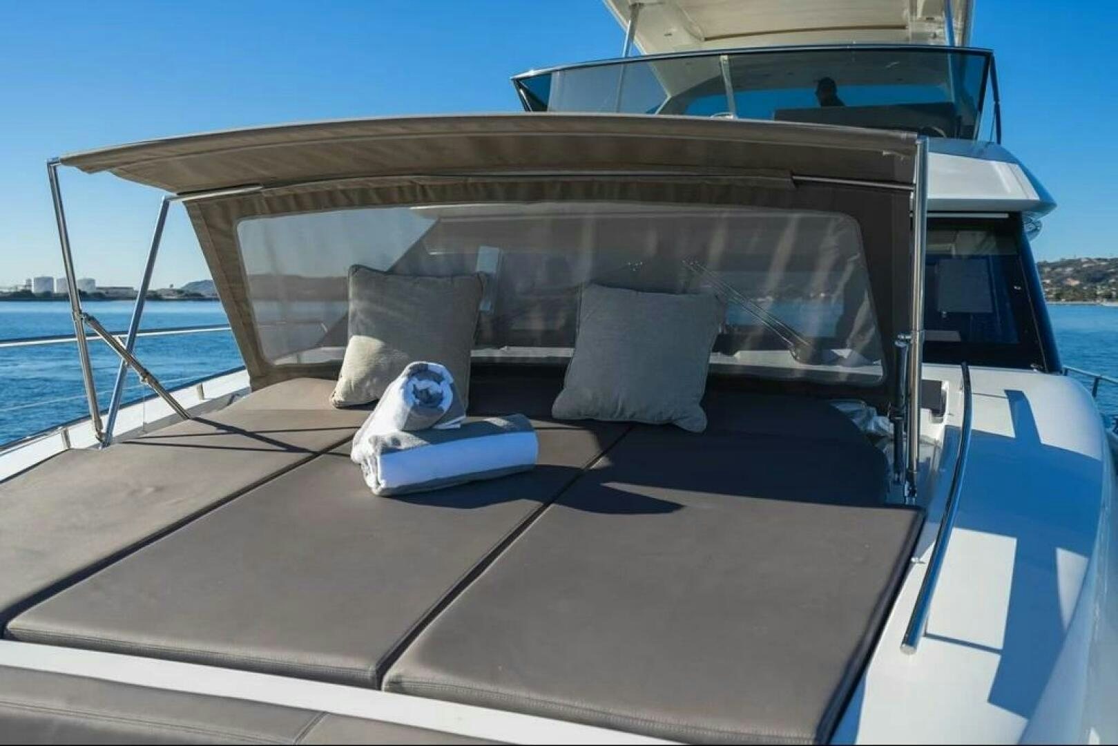 a bird sitting on a boat aboard 5 STAR Yacht for Sale