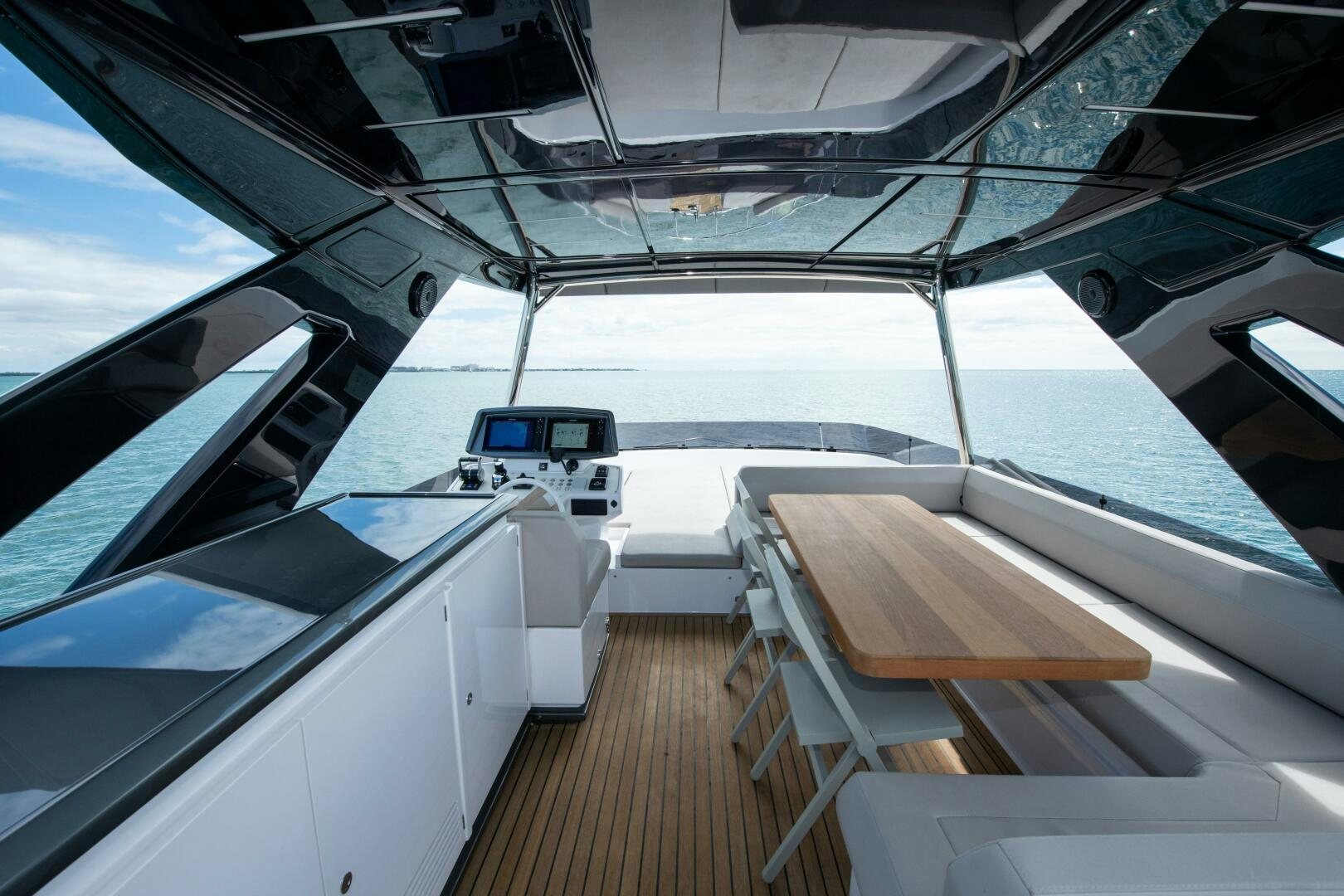 inside of a car aboard GIULIA Yacht for Sale