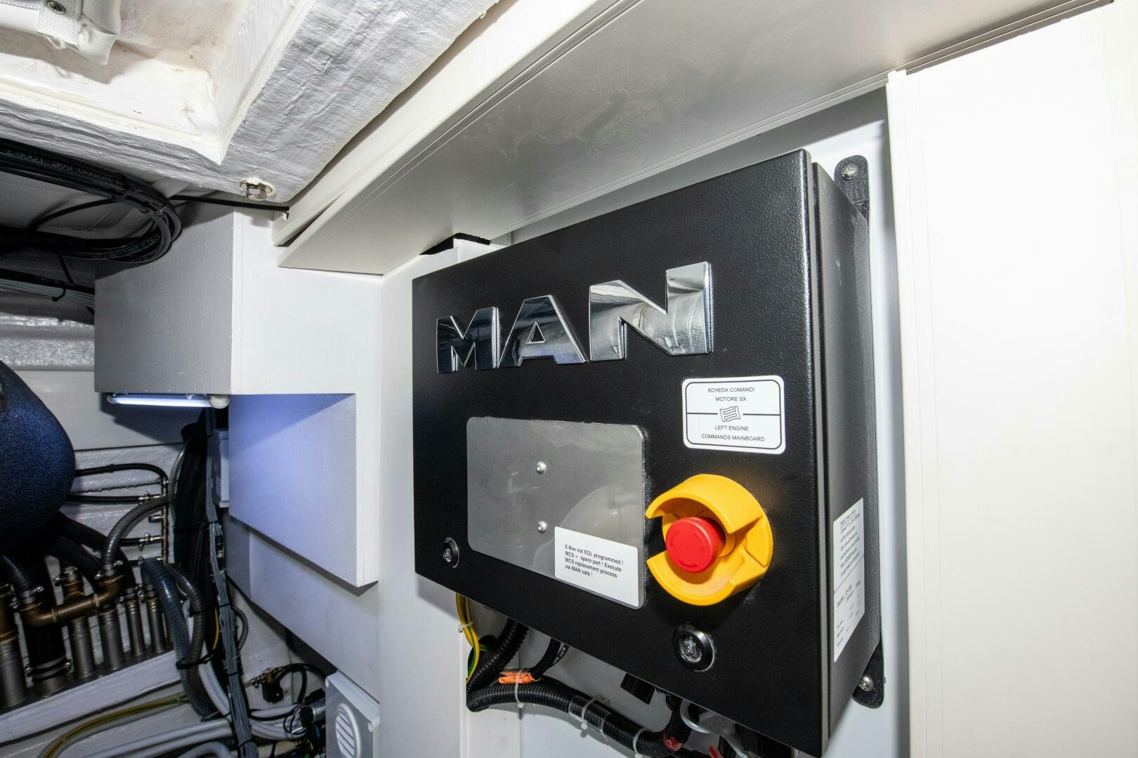 a large black machine aboard GIULIA Yacht for Sale