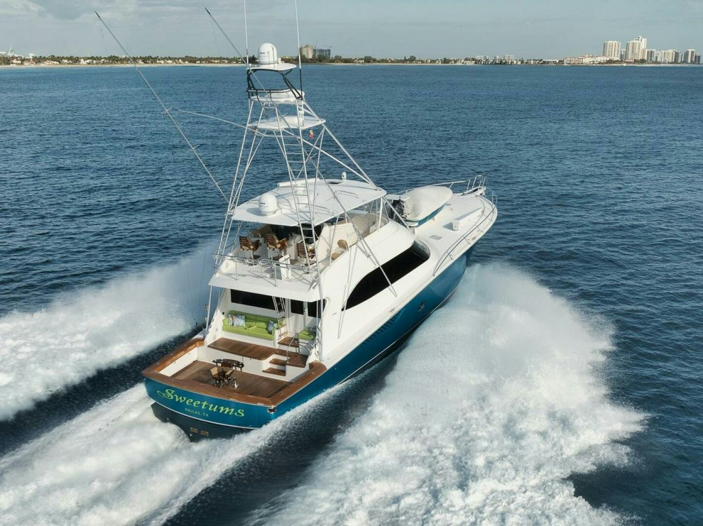a boat on the water aboard SWEETUMS Yacht for Sale