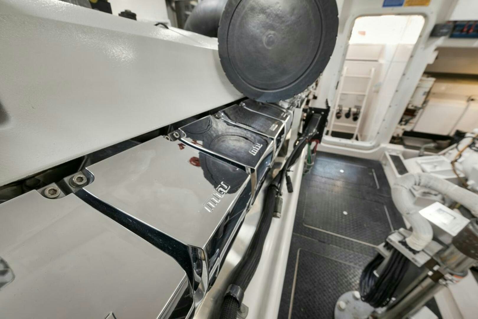 a close-up of a car aboard SWEETUMS Yacht for Sale