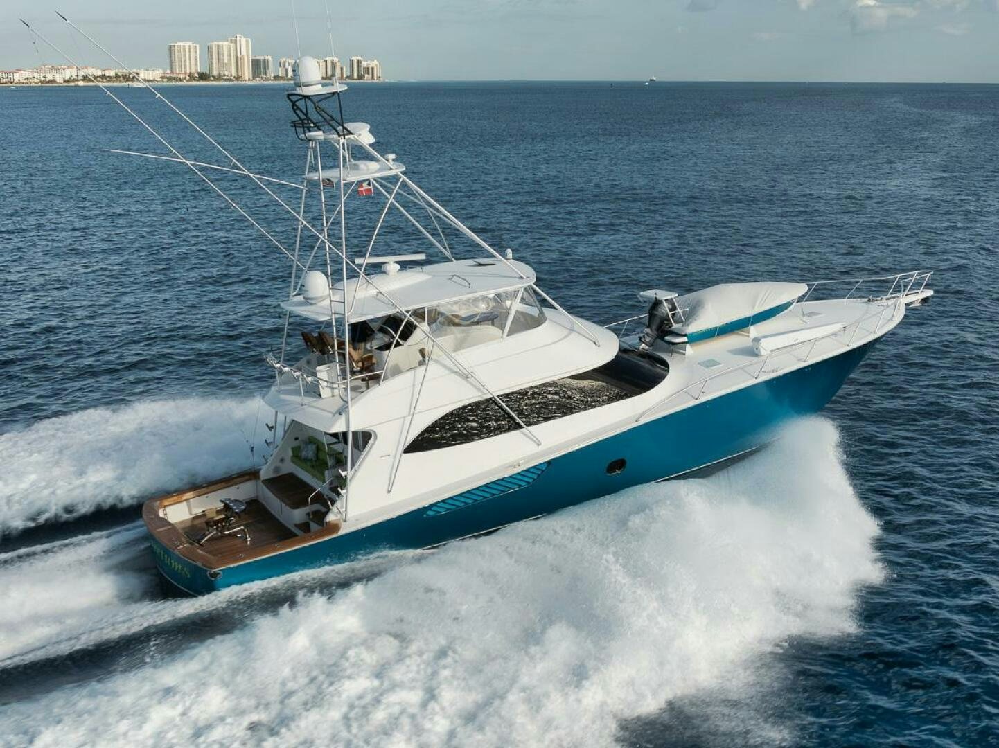 a boat on the water aboard SWEETUMS Yacht for Sale