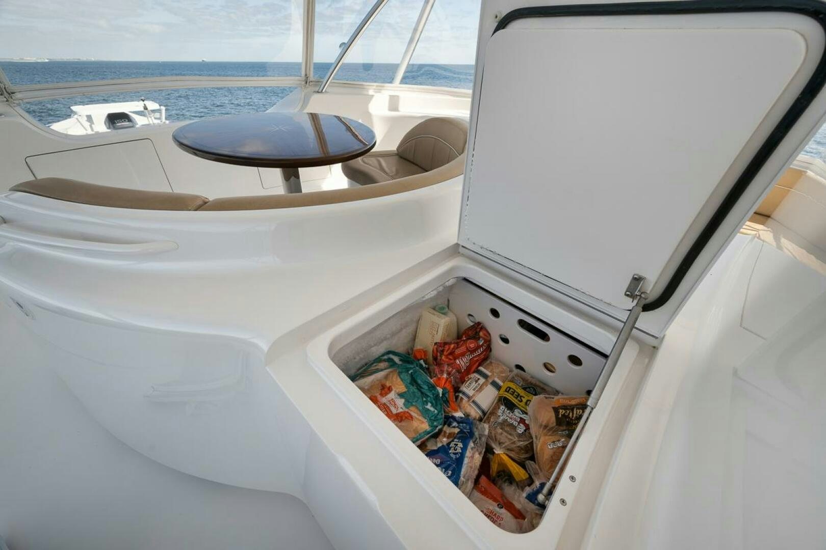 a bag of food on a boat aboard SWEETUMS Yacht for Sale