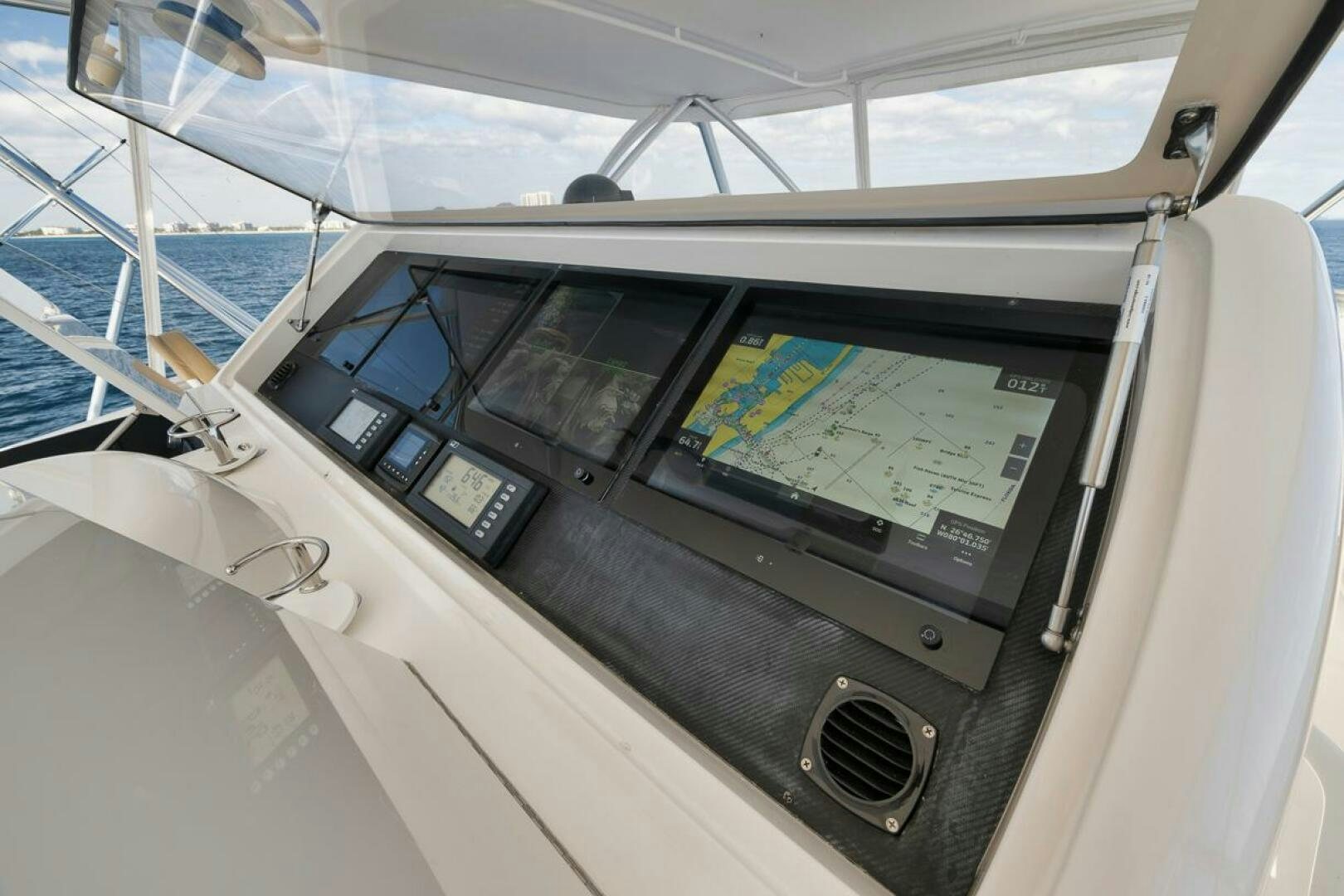 the inside of a space ship aboard SWEETUMS Yacht for Sale