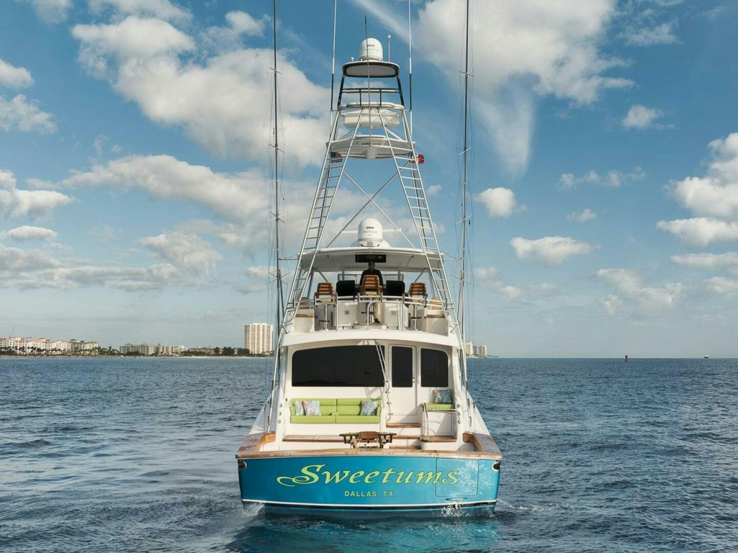 a boat on the water aboard SWEETUMS Yacht for Sale