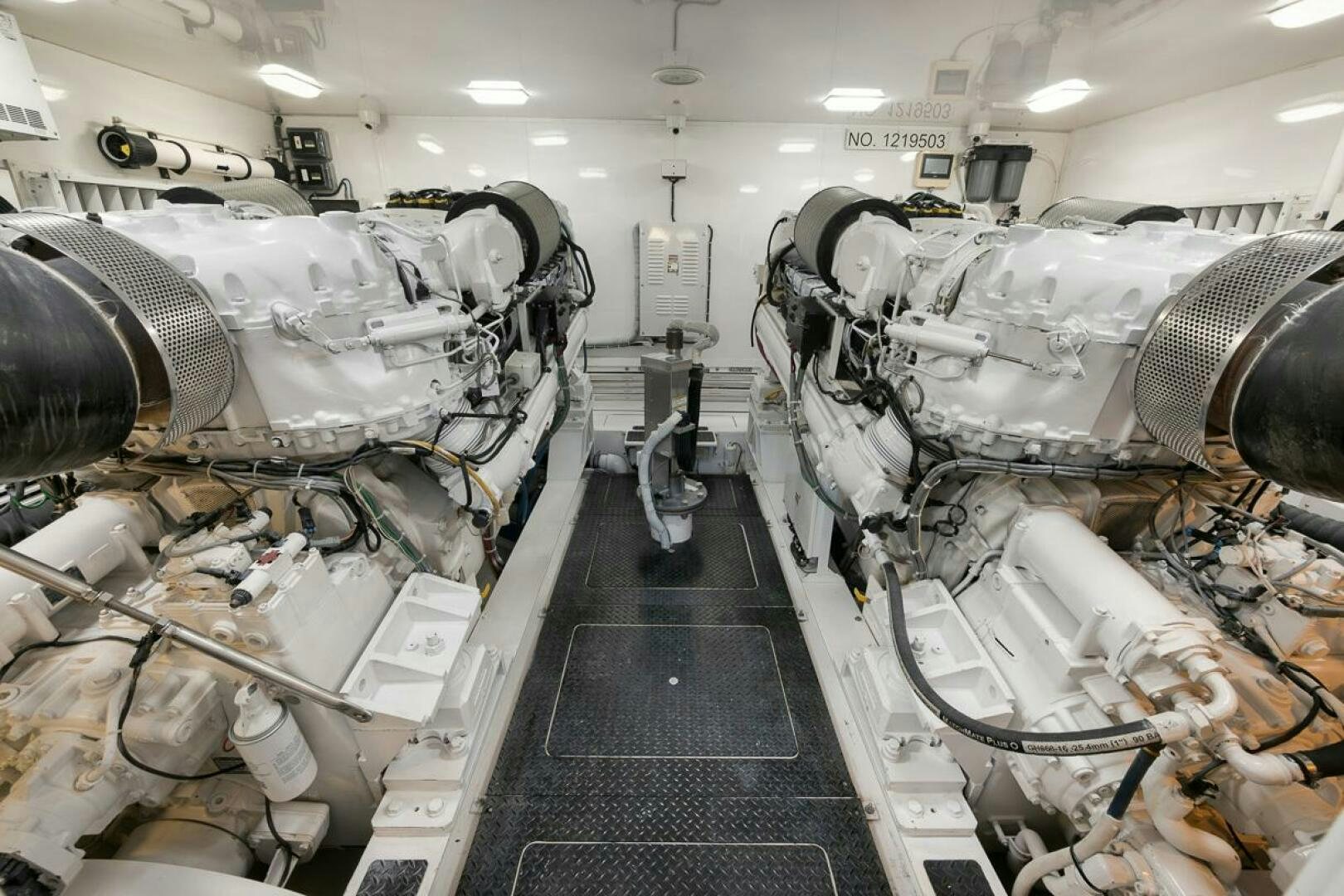 a room full of machines aboard SWEETUMS Yacht for Sale