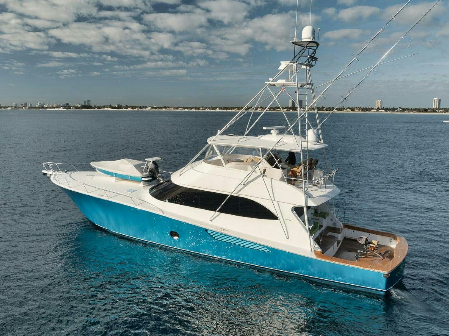 a boat on the water aboard SWEETUMS Yacht for Sale