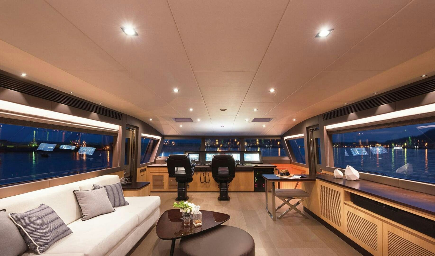 inside view of a room aboard ICE Yacht for Sale