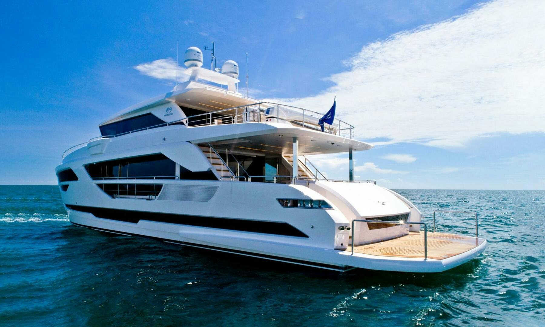 a boat in the water aboard ICE Yacht for Sale