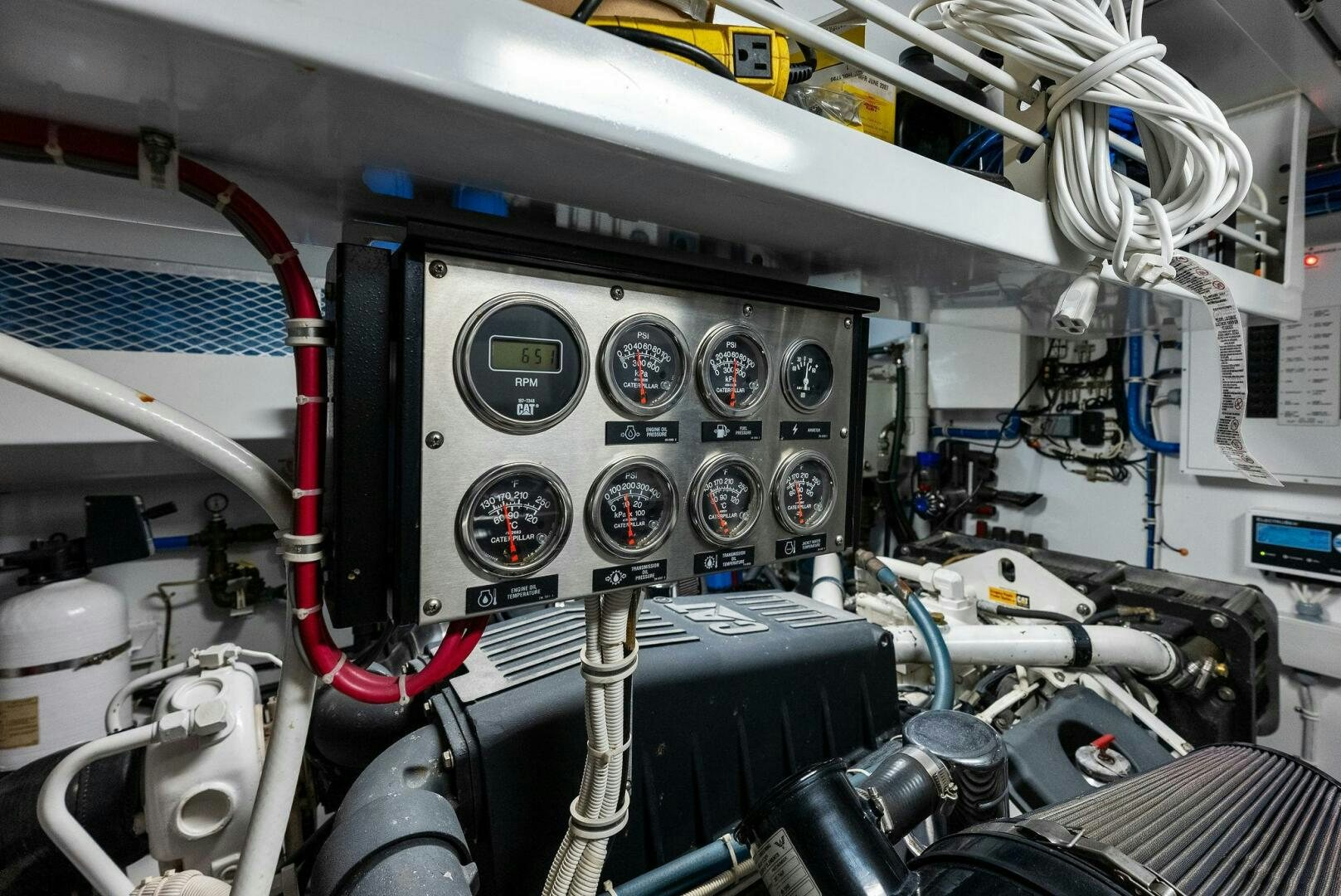 a close-up of a machine aboard TOUCH N GO Yacht for Sale