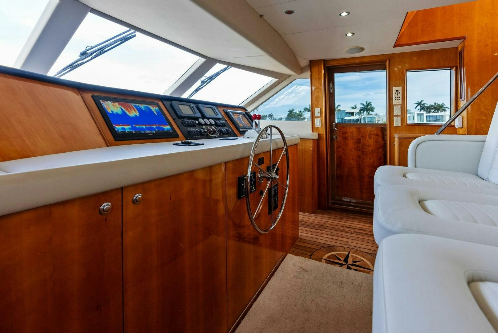 a cabin with a laptop on the table aboard TOUCH N GO Yacht for Sale