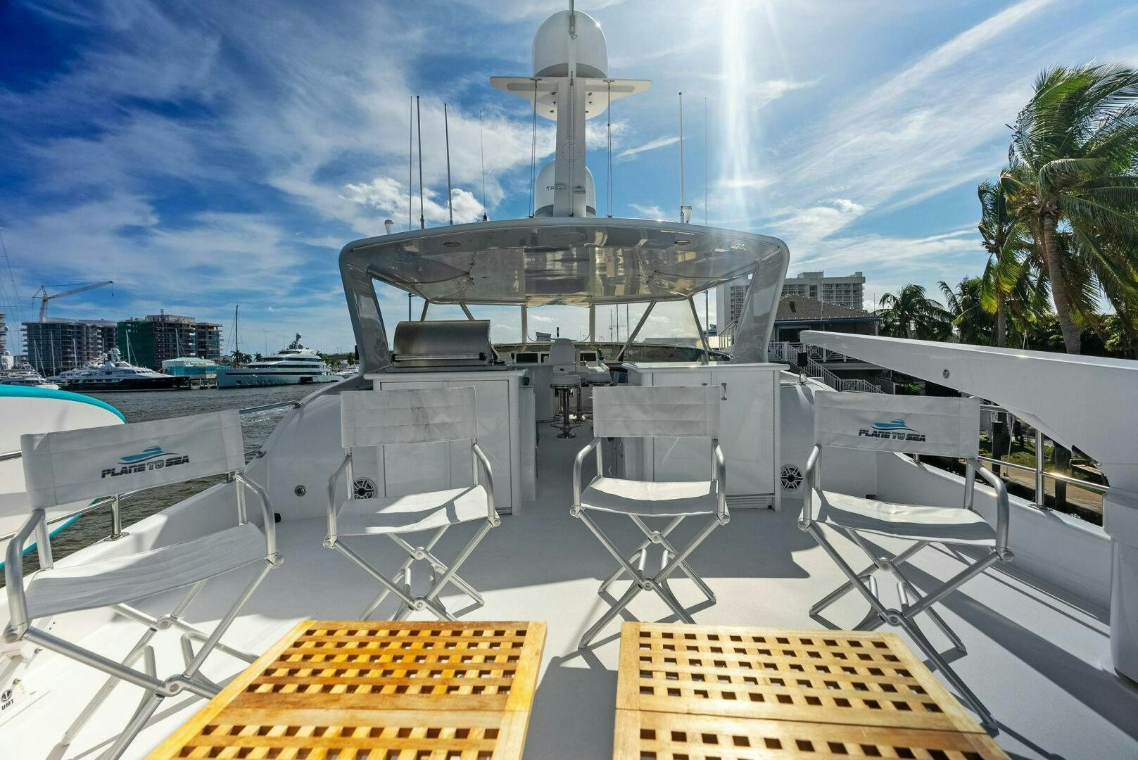 a deck of a boat aboard TOUCH N GO Yacht for Sale