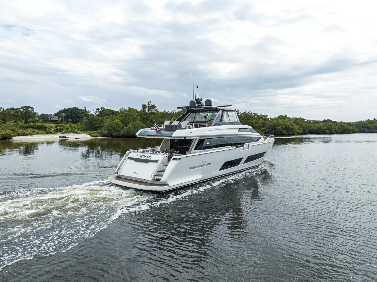 a boat on the water aboard PINCH ME Yacht for Sale