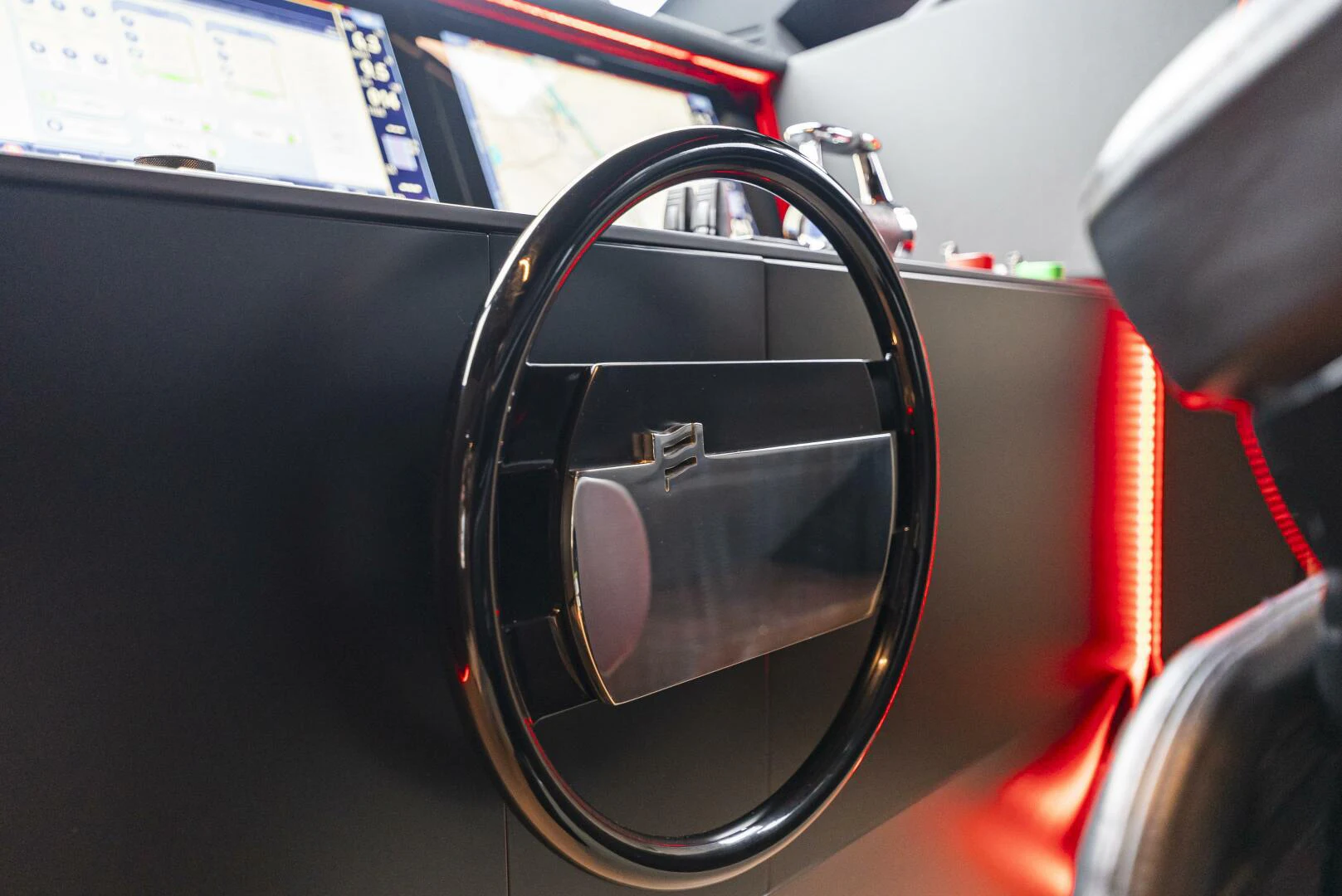the front of a car aboard PINCH ME Yacht for Sale