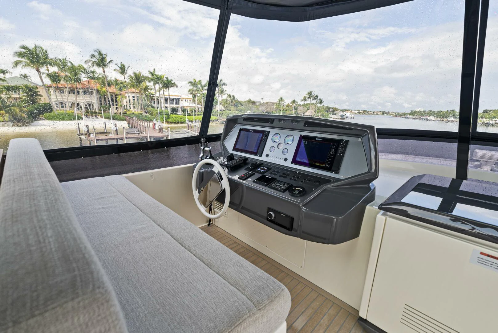 a car on the road aboard PINCH ME Yacht for Sale