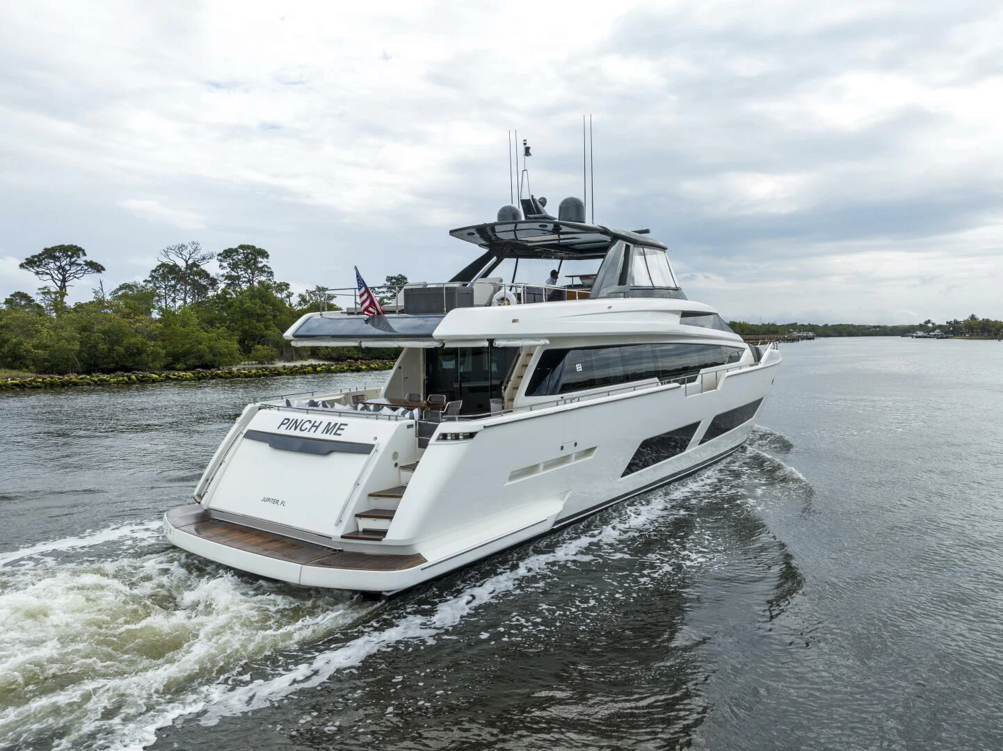 a boat on the water aboard PINCH ME Yacht for Sale