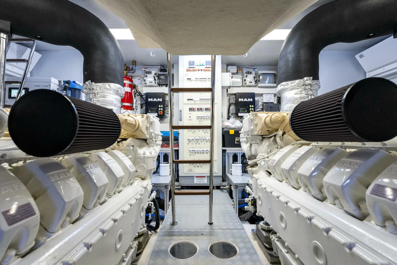 a large industrial machine aboard PINCH ME Yacht for Sale