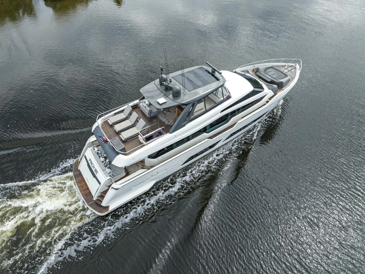 a boat on the water aboard PINCH ME Yacht for Sale